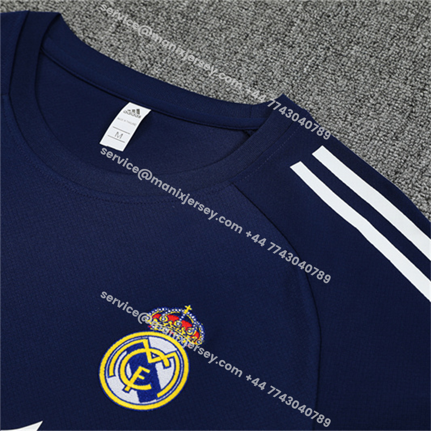ManixJersey.com | Real Madrid 25-26 Kids Short-Sleeve Training Set - Royal Blue Top & Royal Blue Shorts -Customize Name, Number and Patch | Worldwide Shipping