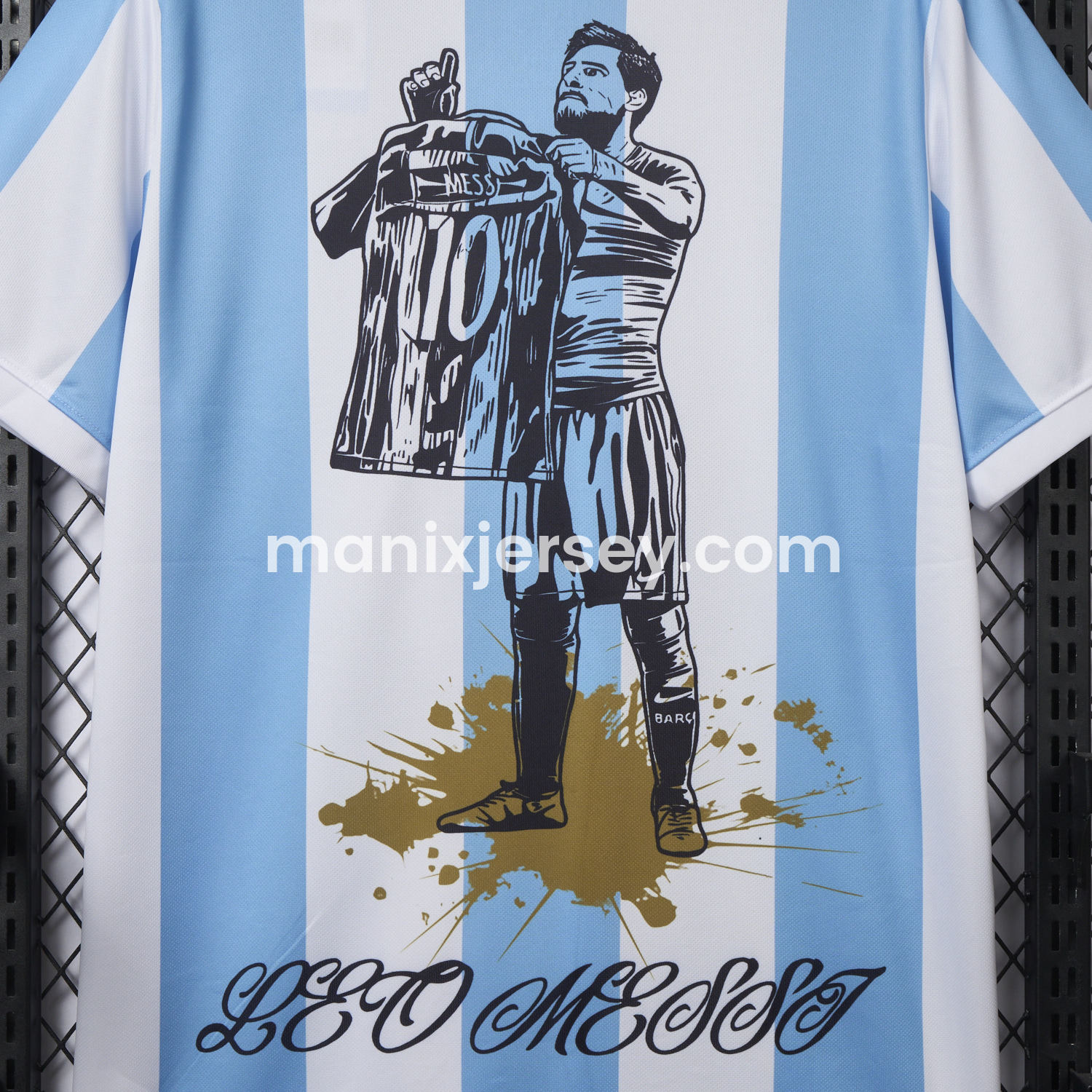 ManixJersey.com | Argentina 25-26 50th Anniversary Messi Graffiti Special Jersey - Fans Version -Customize Name, Number and Patch | Worldwide Shipping