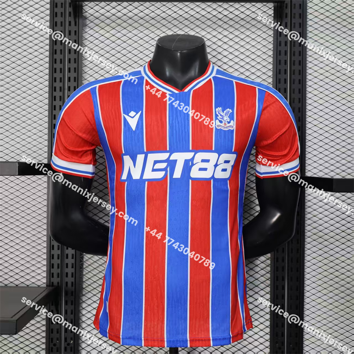 ManixJersey.com | Crystal Palace 25-26 Home Jersey - Player Version -Customize Name, Number and Patch | Worldwide Shipping