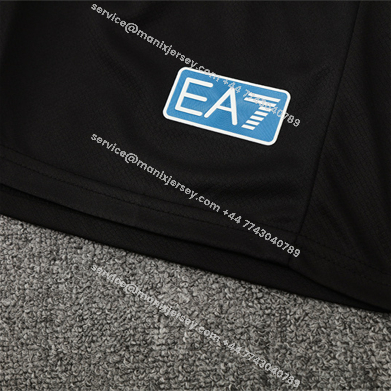 ManixJersey.com | Napoli 25-26 Kids Short-Sleeve Training Set - Gray Mecha Top & Black Shorts -Customize Name, Number and Patch | Worldwide Shipping