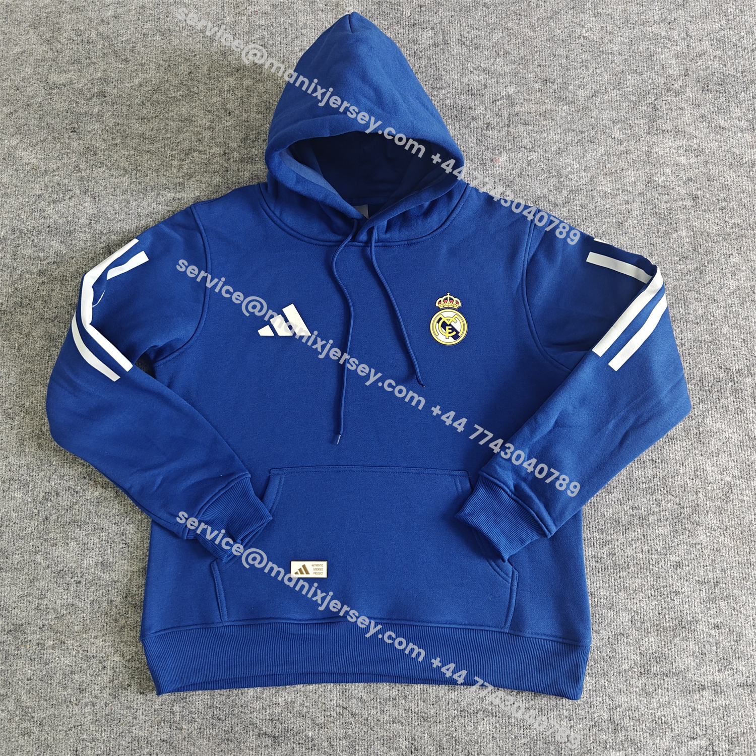 ManixJersey.com | Real Madrid 25-26 Home Unisex Pullover Hoodie -Customize Name, Number and Patch | Worldwide Shipping