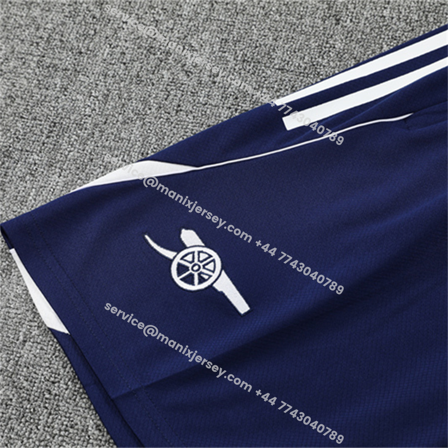 ManixJersey.com | Arsenal 25-26 Kids Short-Sleeve Training Set - Colorful Camouflage Top & Blue Shorts -Customize Name, Number and Patch | Worldwide Shipping