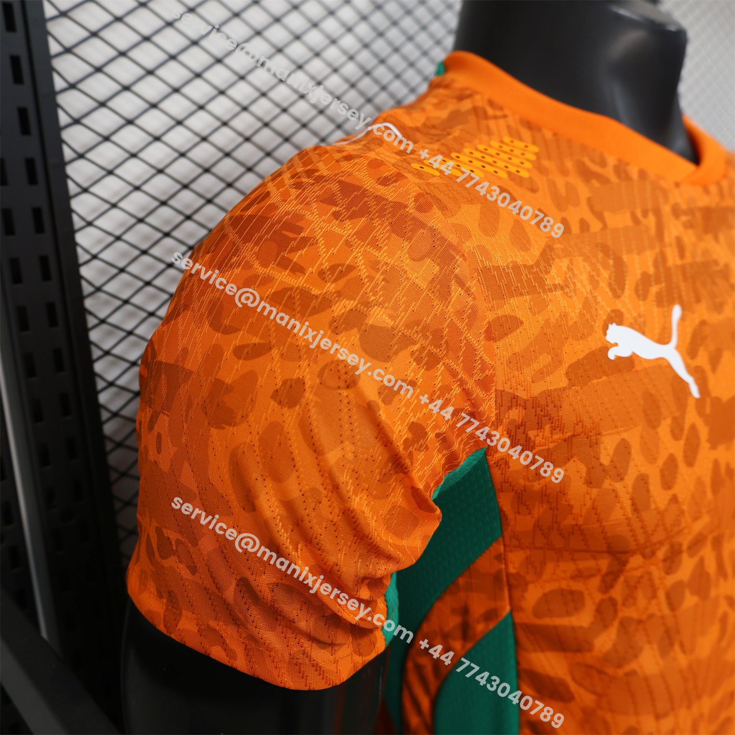 ManixJersey.com | Ivory Coast 2026 Home Orange Jersey - Player Version -Customize Name, Number and Patch | Worldwide Shipping