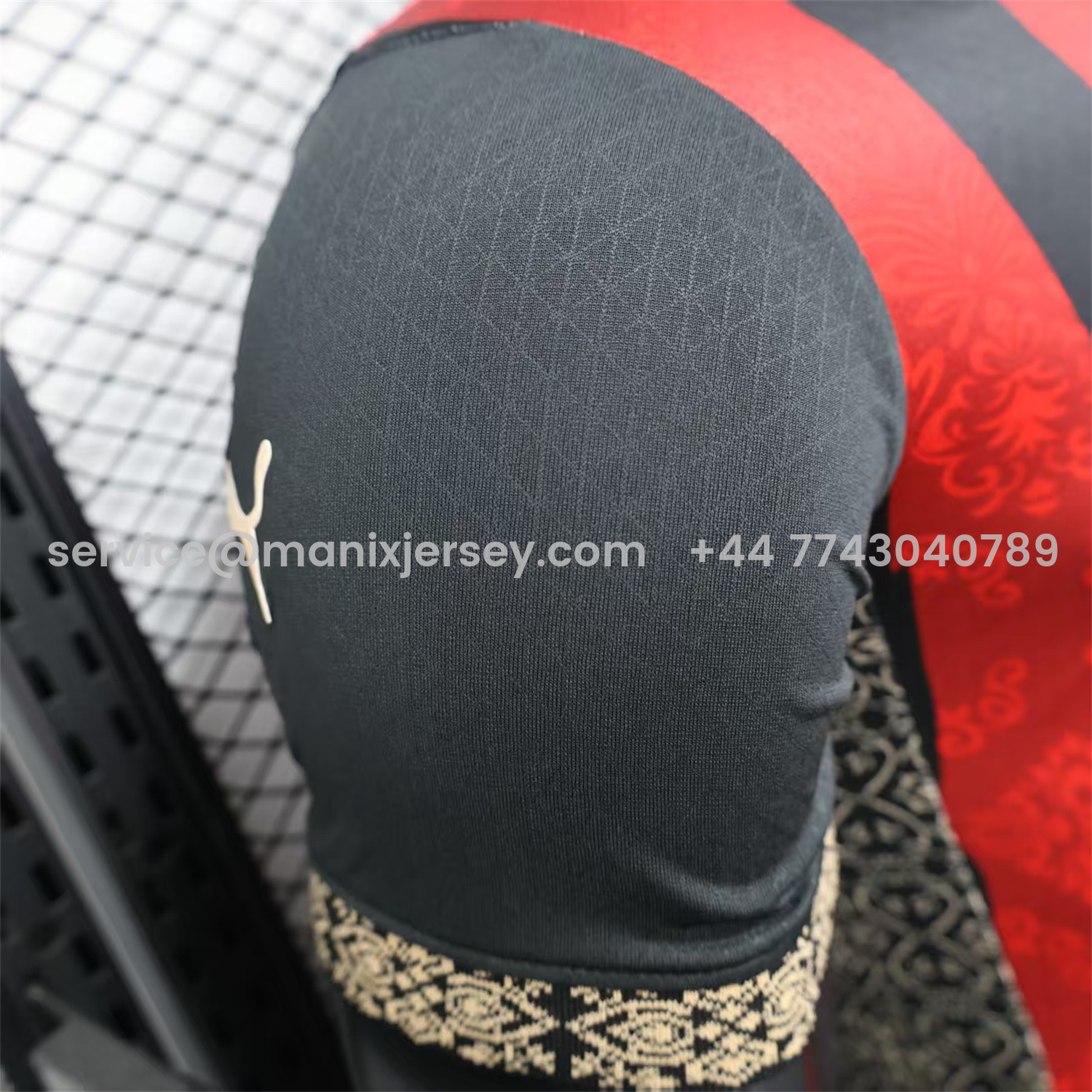 ManixJersey.com | AC Milan 25-26 Team Name Advertisement Red & Black POLO Special Jersey - Player Version -Customize Name, Number and Patch | Worldwide Shipping