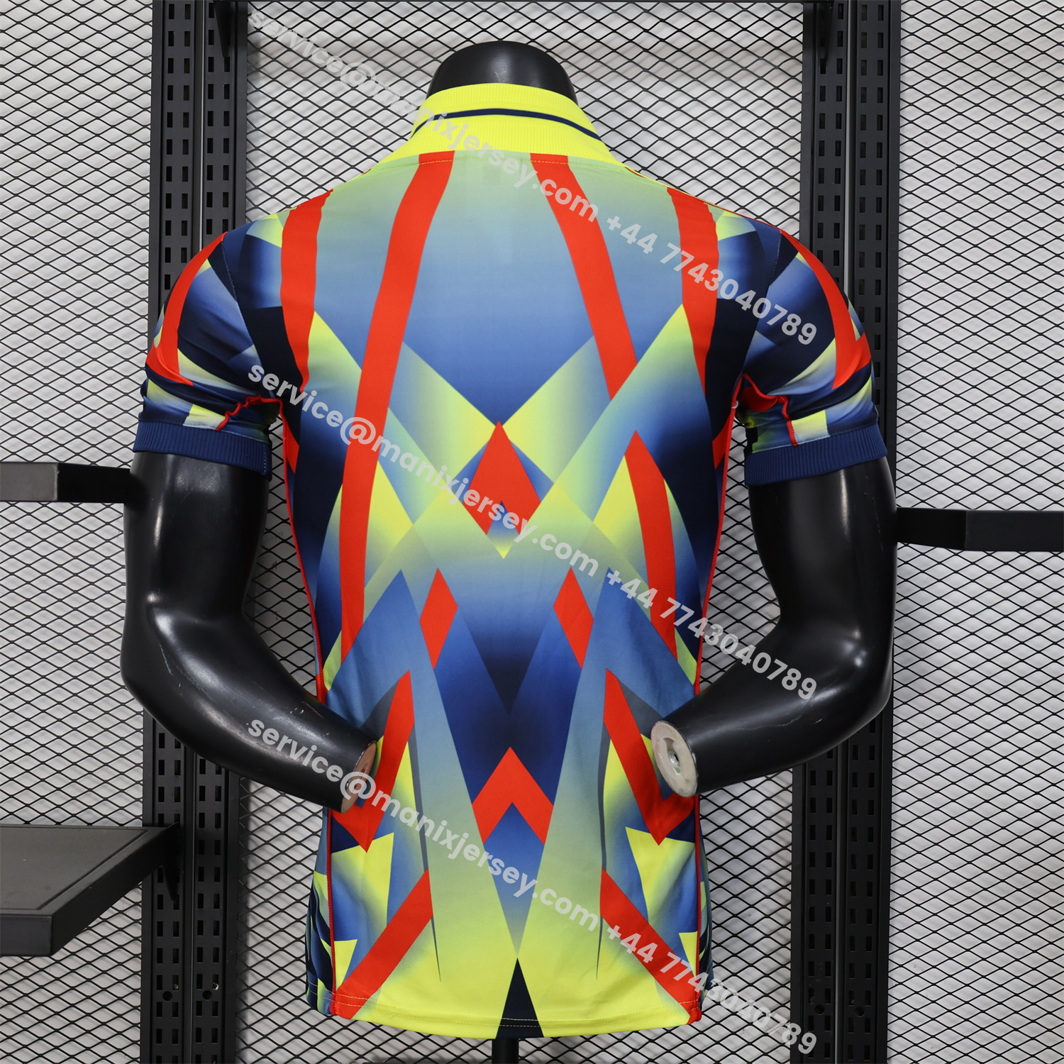 ManixJersey.com | Arsenal 25-26 Red Yellow Blue LFSTLR Jersey - Player Version -Customize Name, Number and Patch | Worldwide Shipping