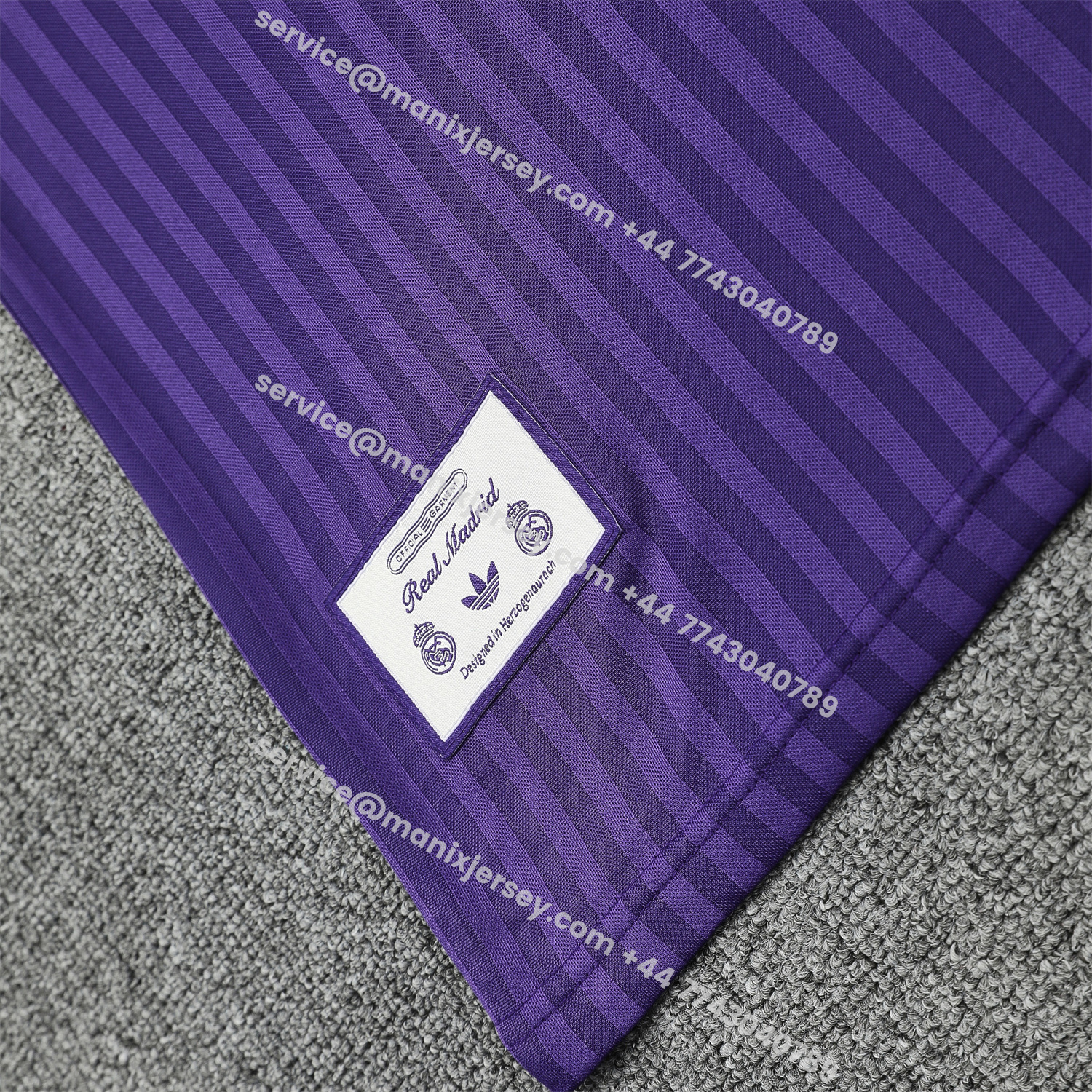 ManixJersey.com | Real Madrid 25-26 Vest Training Set - Pure Purple Vest & Purple Shorts -Customize Name, Number and Patch | Worldwide Shipping