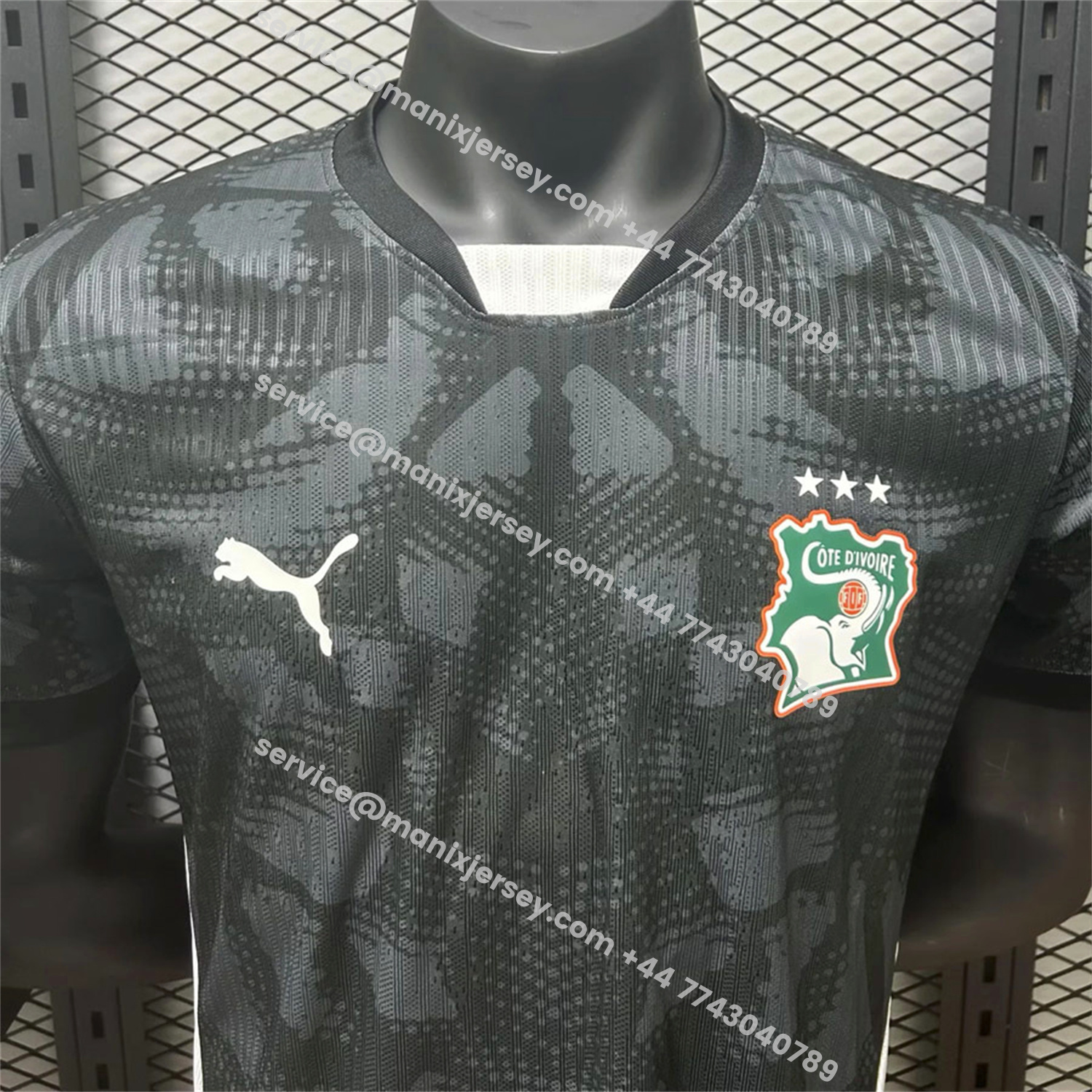 ManixJersey.com | Ivory Coast 25-26 Goalkeeper Black Jersey - Player Version -Customize Name, Number and Patch | Worldwide Shipping