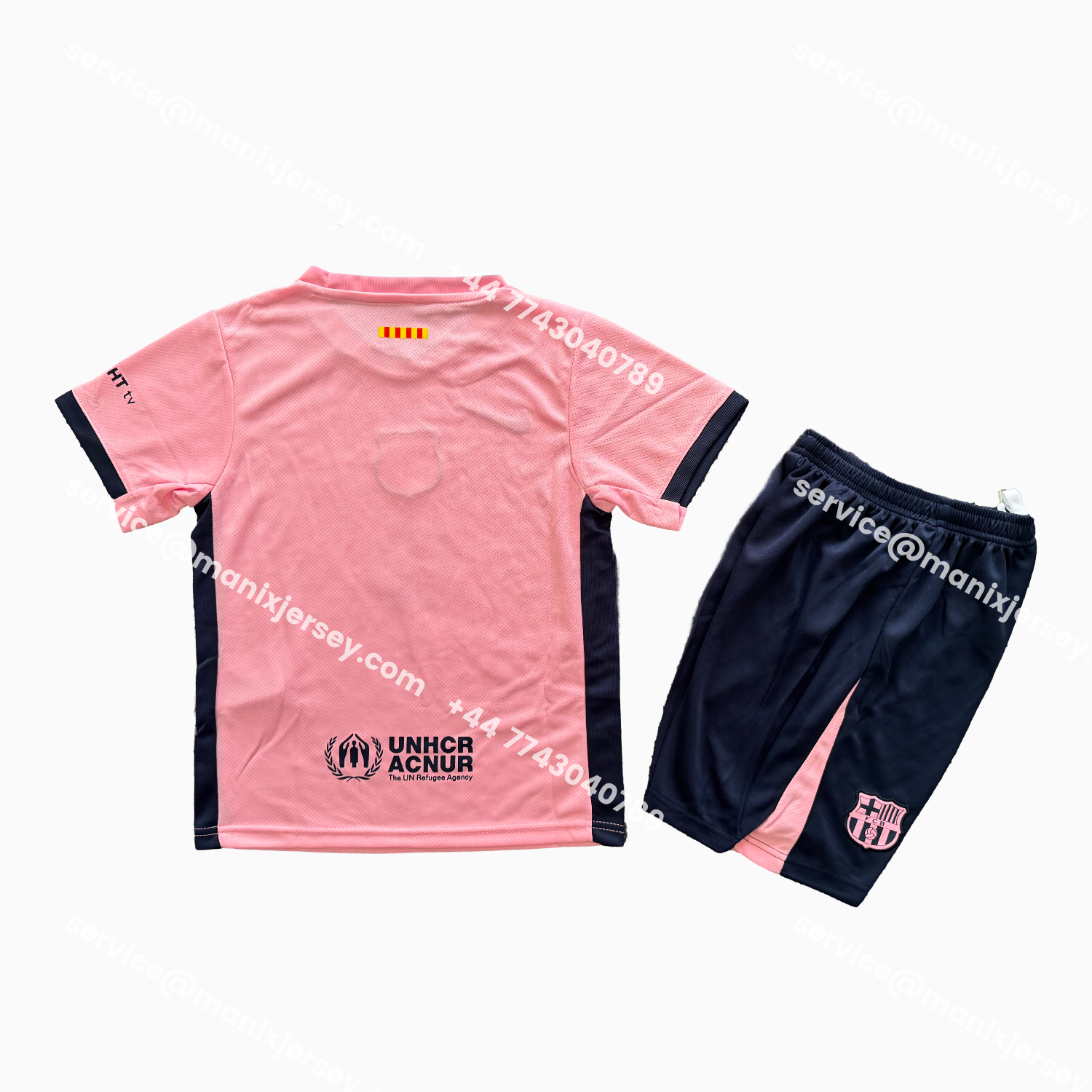 ManixJersey.com | Barcelona 25-26 Pure Pink Special Kids Kit -Customize Name, Number and Patch | Worldwide Shipping