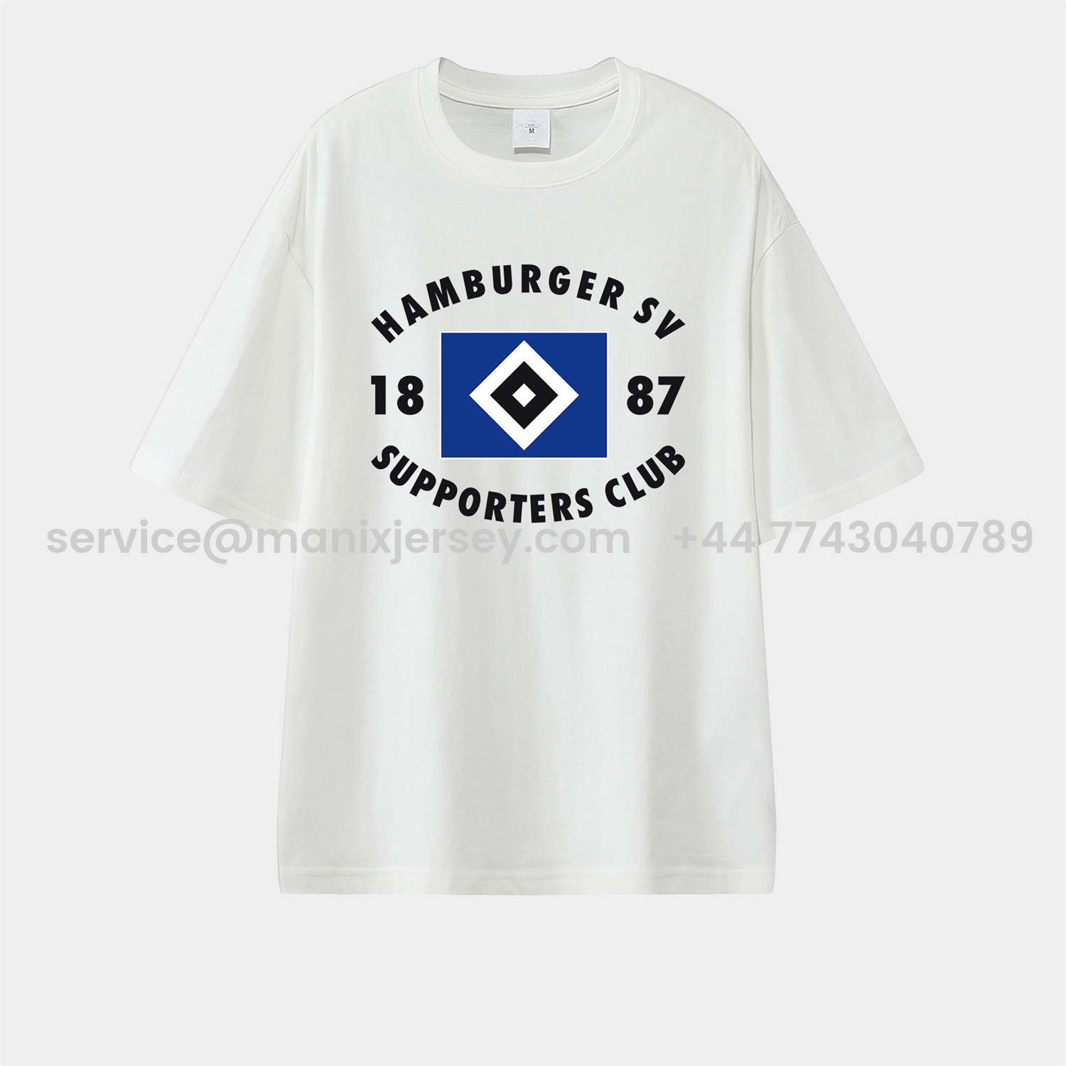 ManixJersey.com | Hamburger SV 1887 Supporters Club Unisex Pure Cotton T-shirt -Customize Name, Number and Patch | Worldwide Shipping