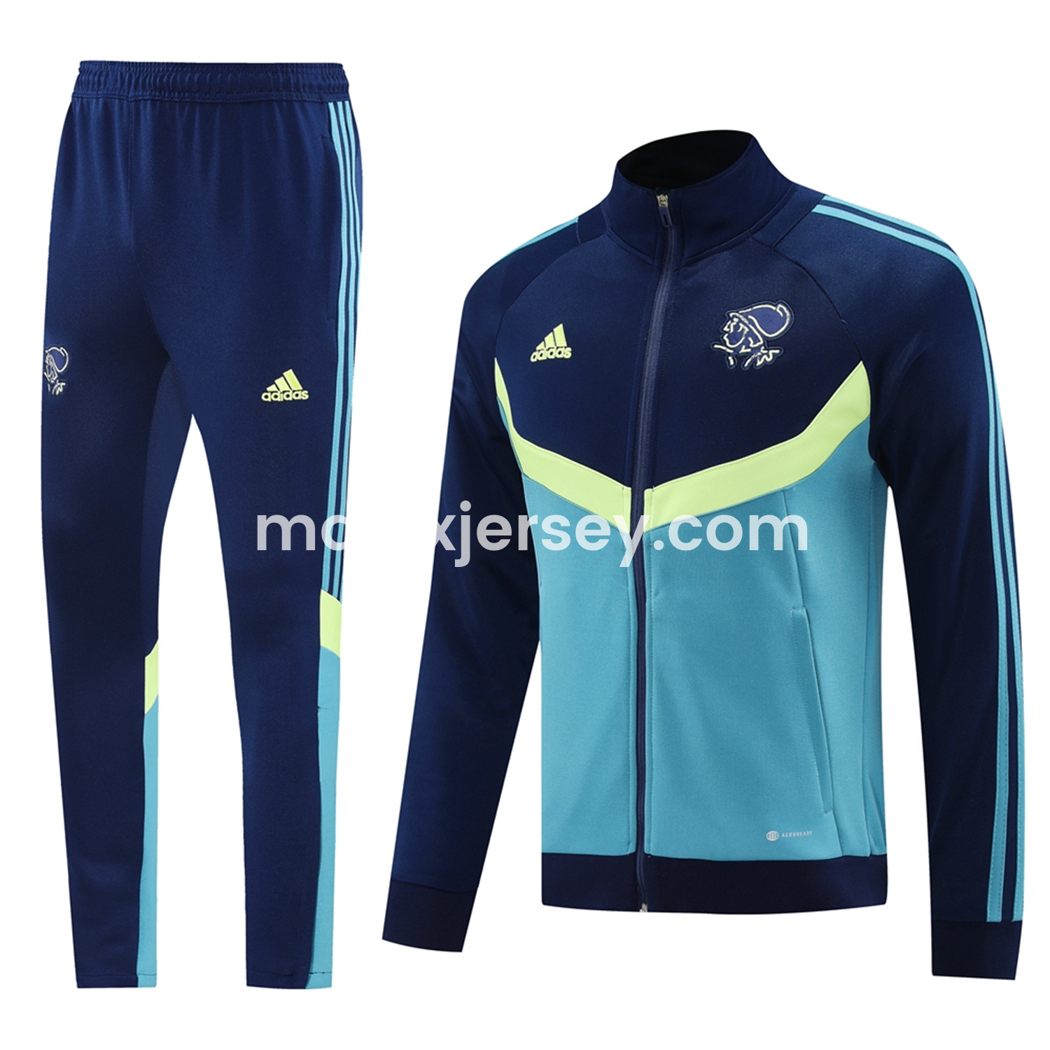 ManixJersey.com | Ajax 24-25 Jacket Training Tracksuit - Royal Bule Jackets & Pants -Customize Name, Number and Patch | Worldwide Shipping