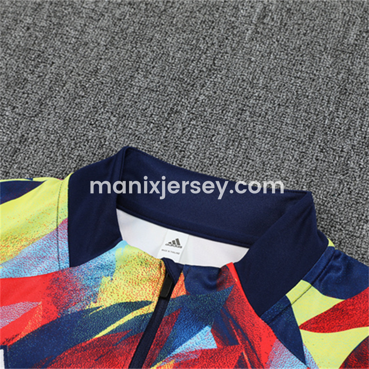 ManixJersey.com | Arsenal 25-26 Long Sleeves Training Set - Colorful Camouflage Top & Royal Blue Pants -Customize Name, Number and Patch | Worldwide Shipping