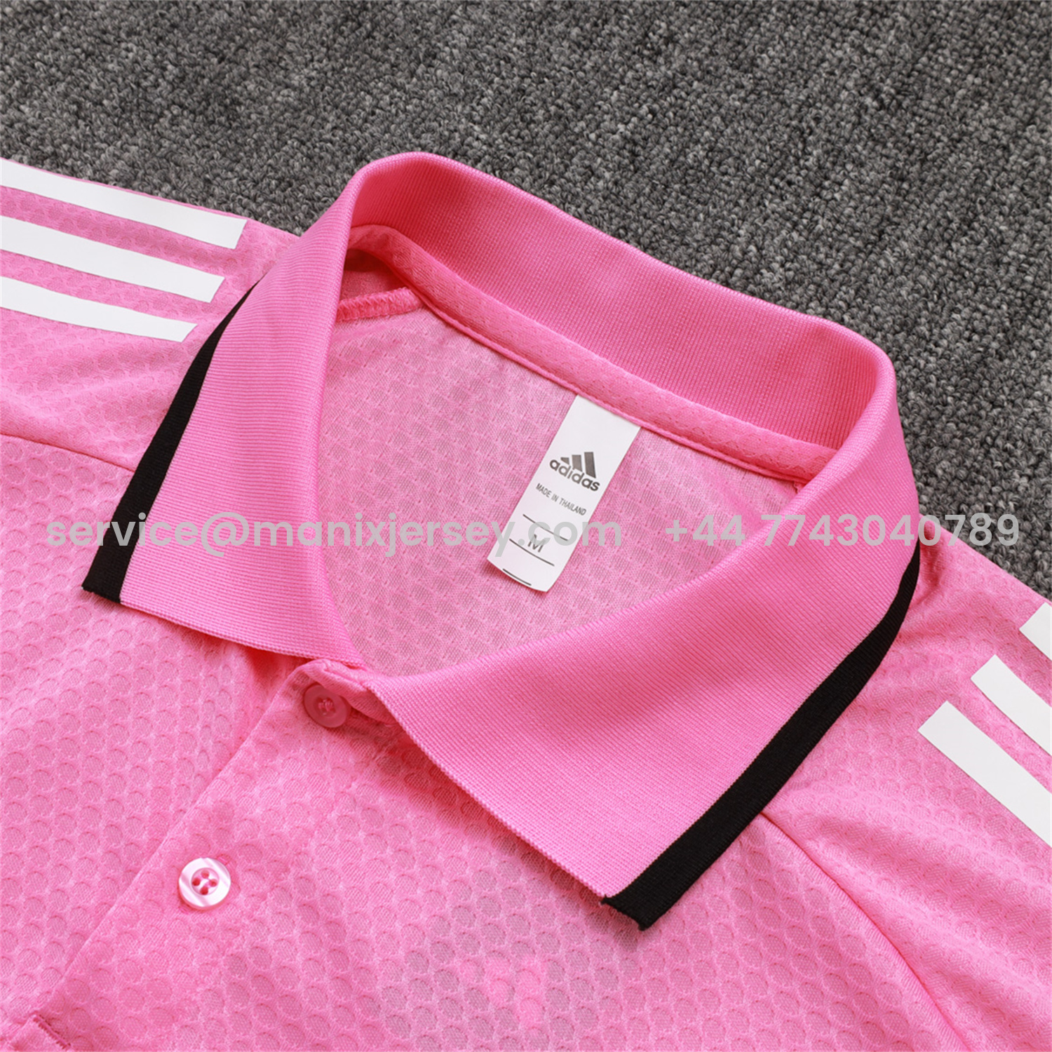 ManixJersey.com | INT M.A.M 25-26 POLO Short-Sleeve Training Set - Pink Top and Black Pants -Customize Name, Number and Patch | Worldwide Shipping