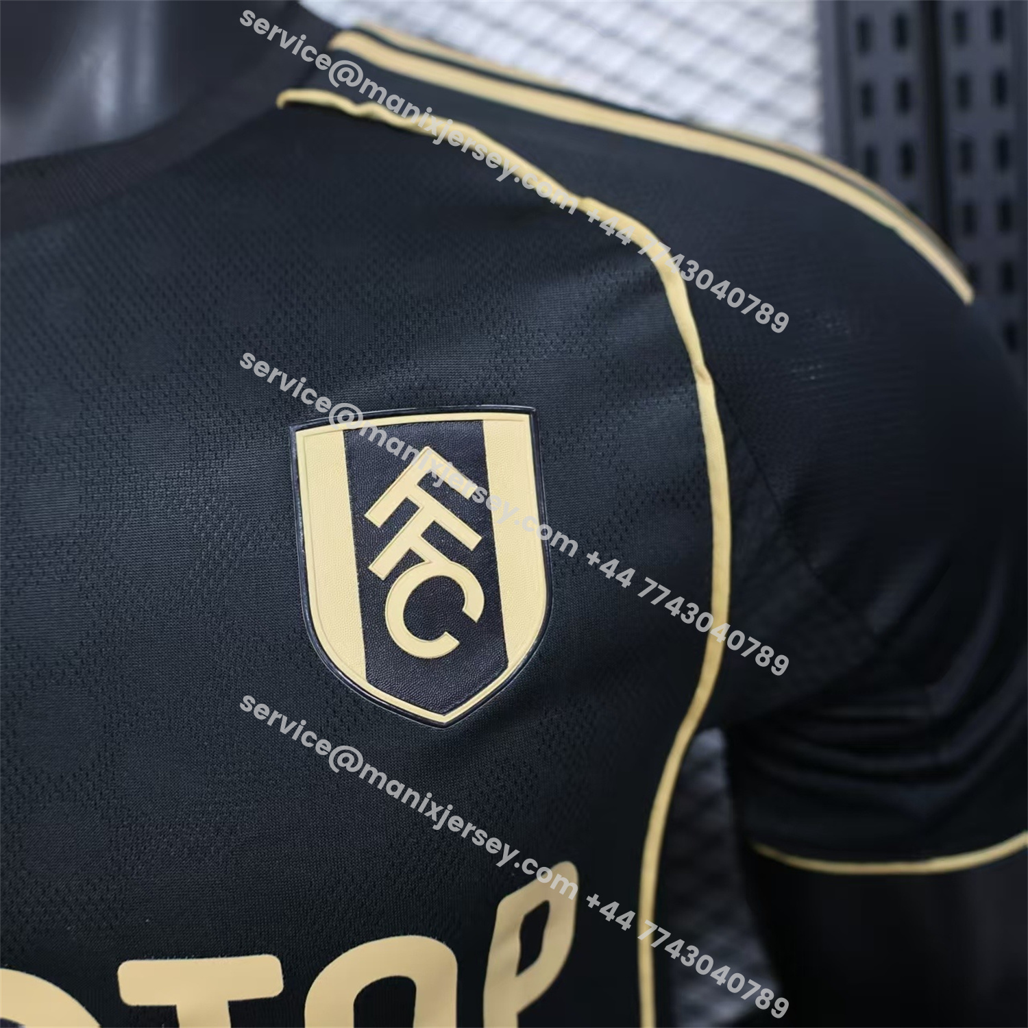 ManixJersey.com | Fulham 25-26 Third Black Jersey - Player Version -Customize Name, Number and Patch | Worldwide Shipping