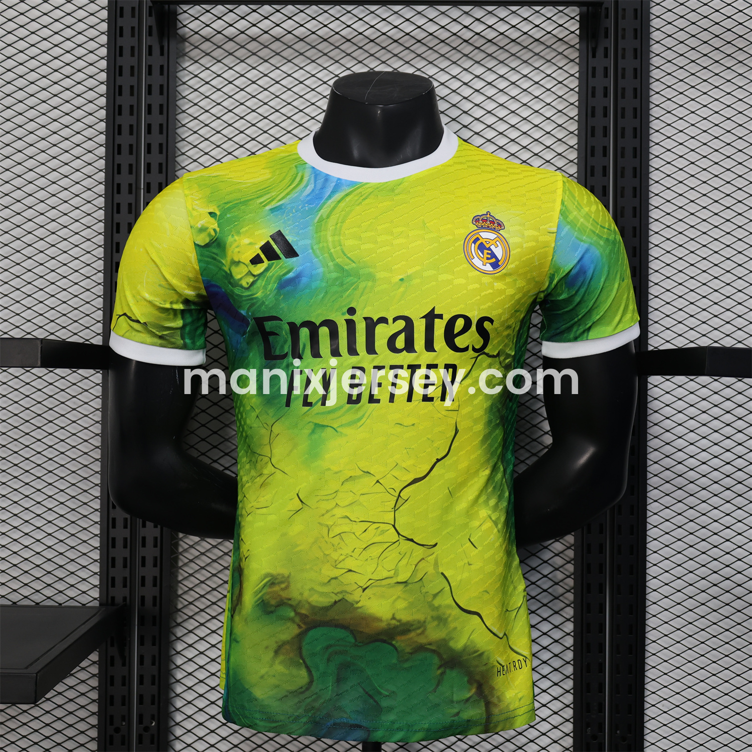 ManixJersey.com | Real Madrid 25-26 Green & Yellow Special Edition Jersey - Player Version -Customize Name, Number and Patch | Worldwide Shipping