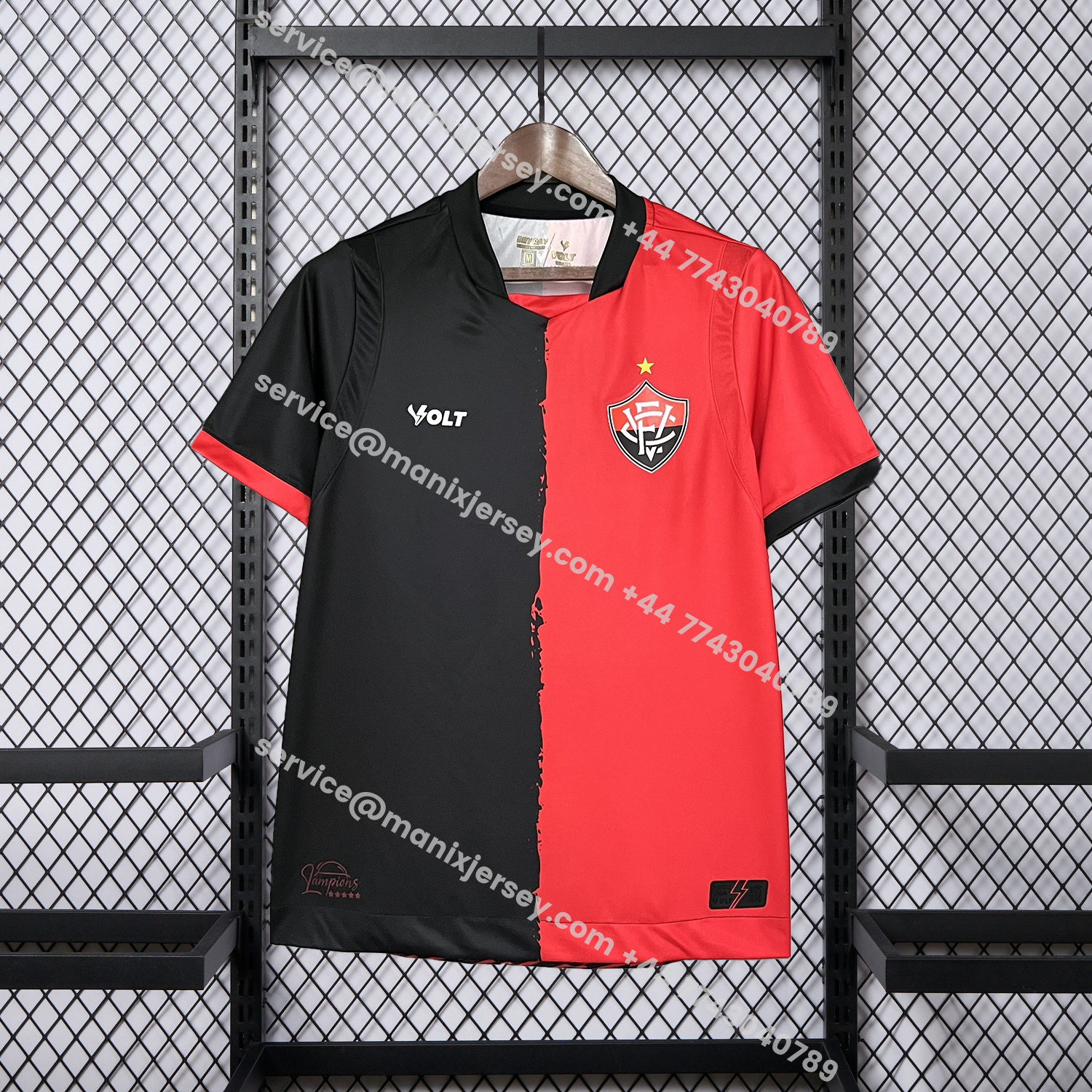ManixJersey.com | Esporte Clube Vitória 25-26 Third Black Jersey - Fans Version -Customize Name, Number and Patch | Worldwide Shipping