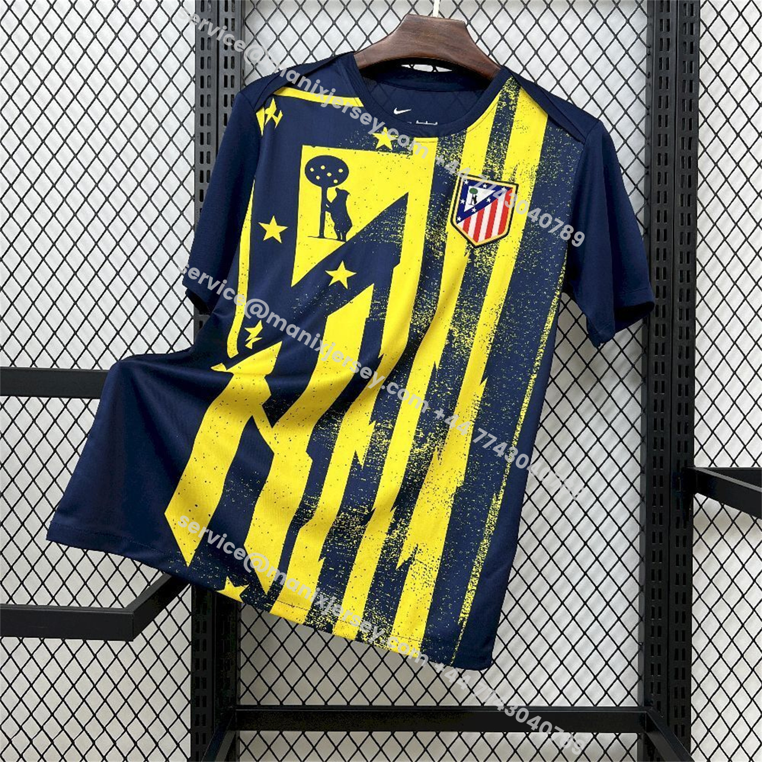 ManixJersey.com | Atletico Madrid 25-26 Pre-Match Training Jersey - Fans Version -Customize Name, Number and Patch | Worldwide Shipping