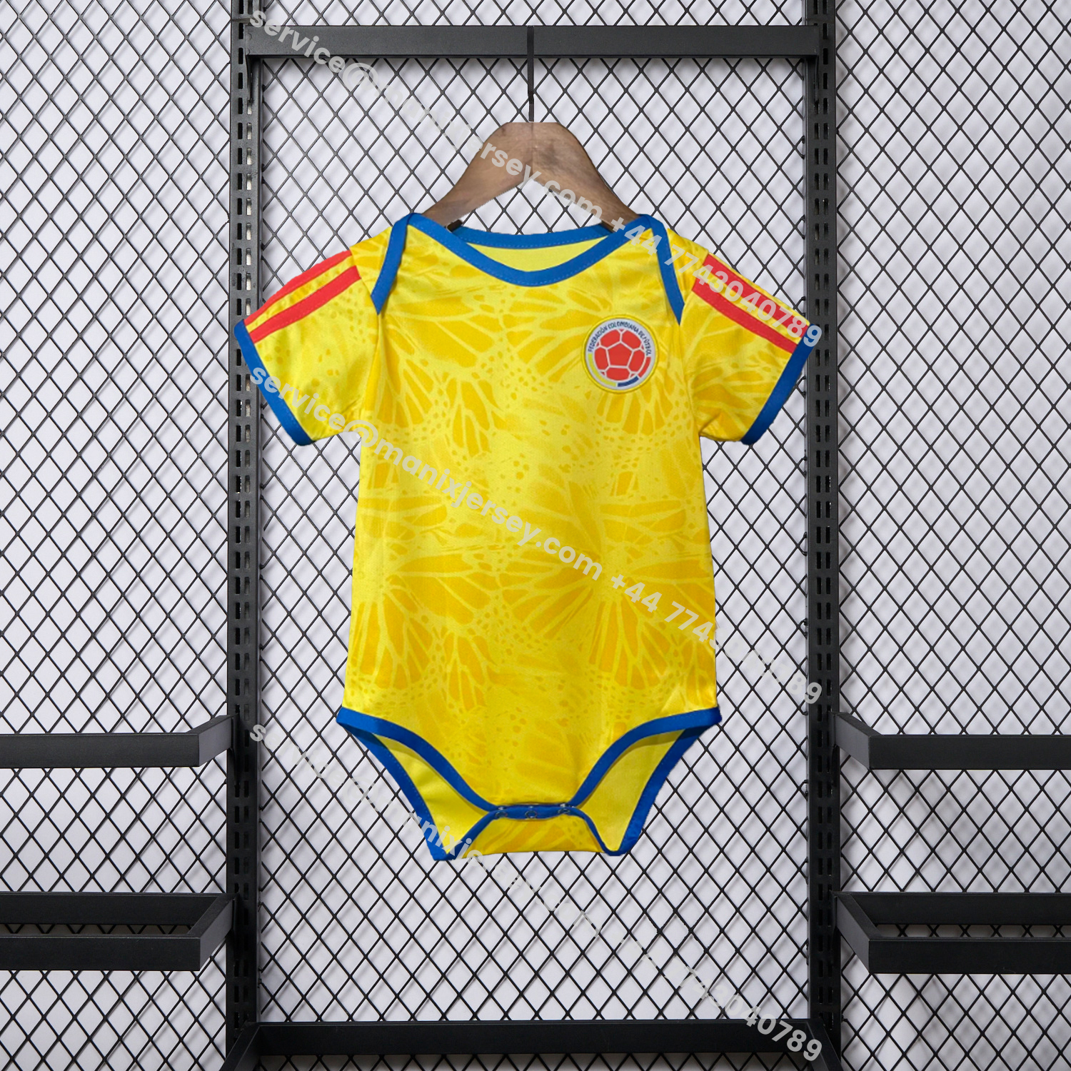 ManixJersey.com | Colombia 2026 Home Baby Crawling Suit -Customize Name, Number and Patch | Worldwide Shipping