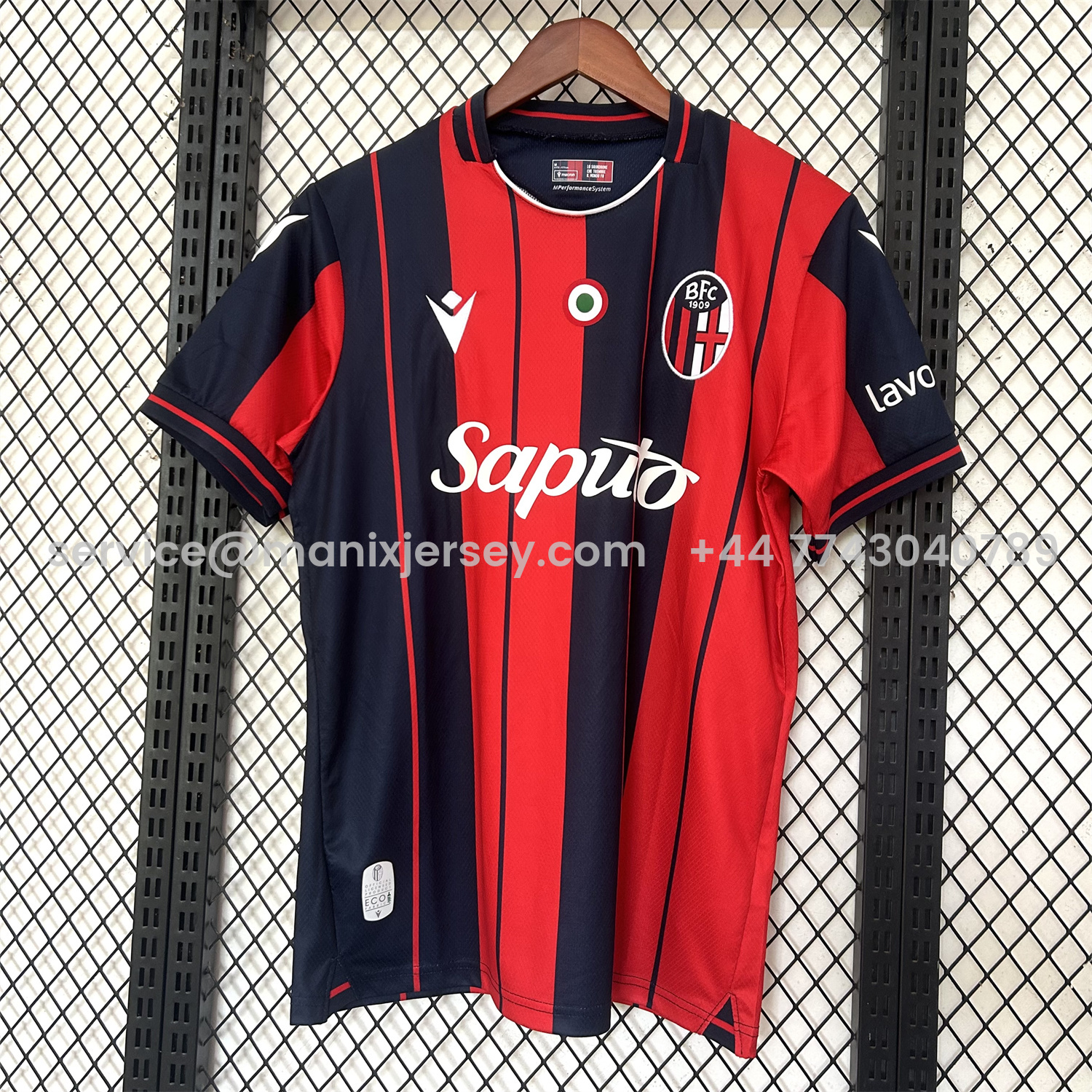 ManixJersey.com | Bologna 25-26 Home Jersey - Fans Version -Customize Name, Number and Patch | Worldwide Shipping