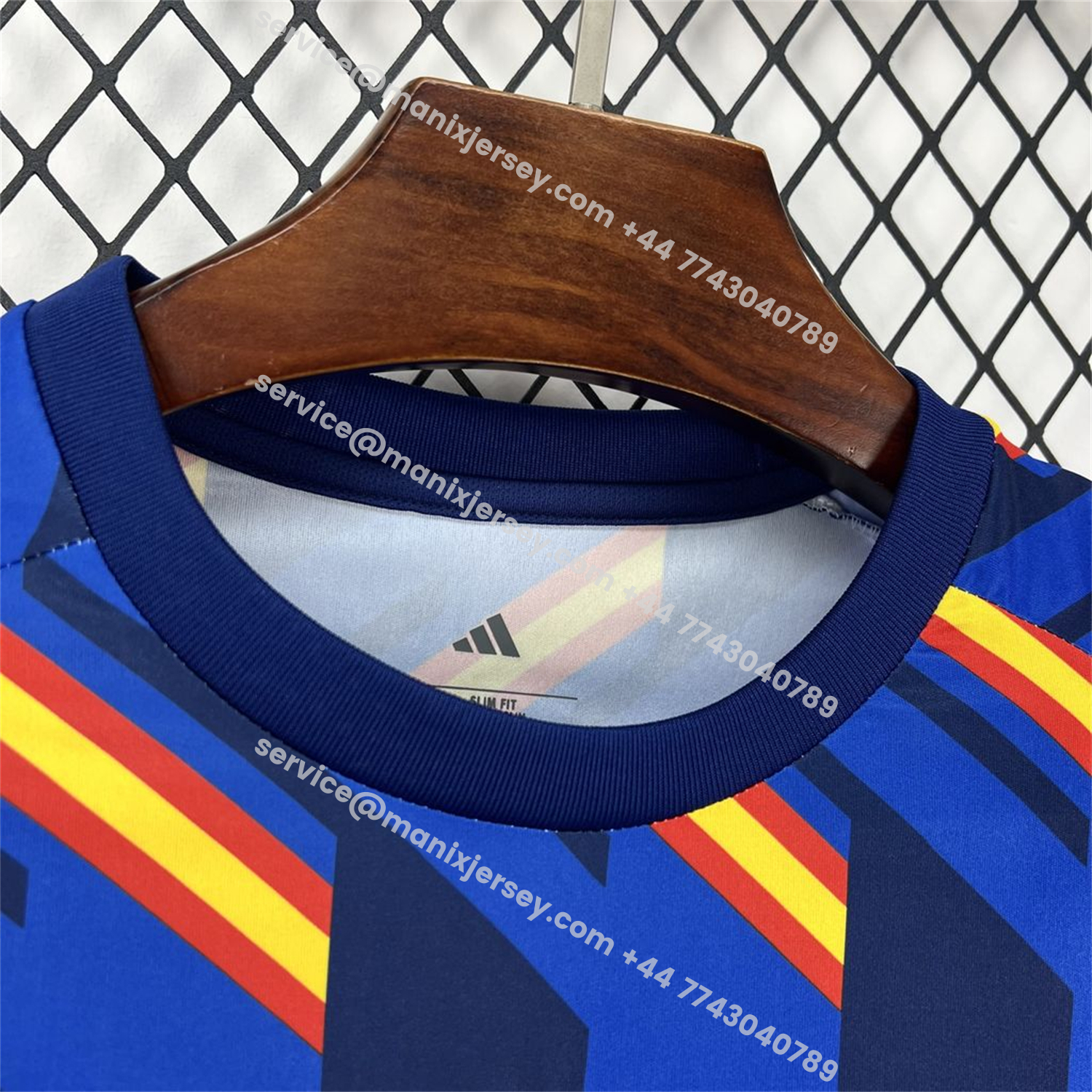 Spain 2026 Royal Blue And Yellow Stripes Pre-match Jersey - Fans Version:football jersey mysite: unitedjerseyfootball 邓江浪:football