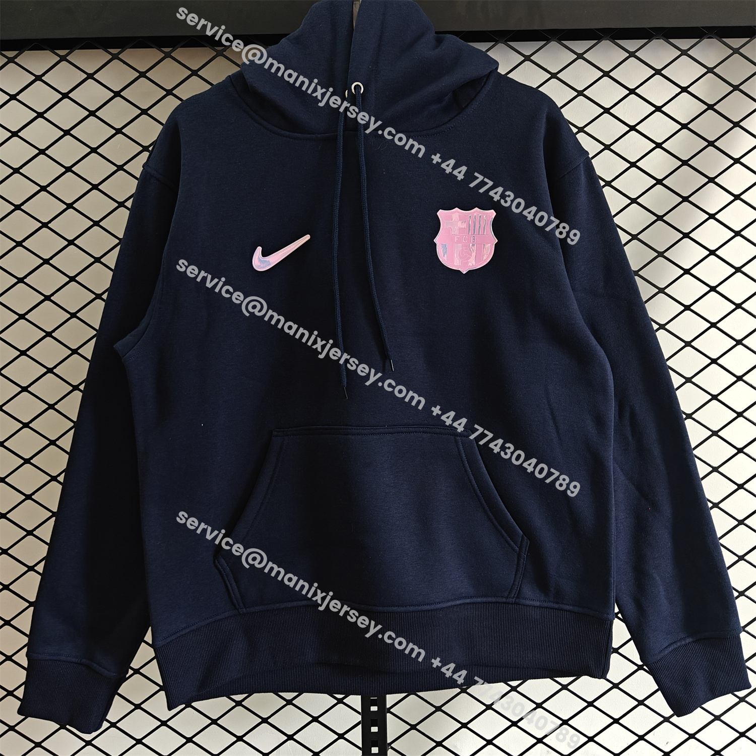 ManixJersey.com | Barcelona 25-26 Originals Terrace Icon Unisex Pullover Hoodie -Customize Name, Number and Patch | Worldwide Shipping