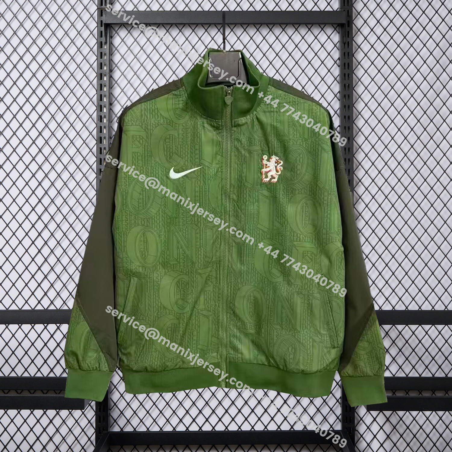 ManixJersey.com | C.H.E.L.S.E.A 25-26 Windbreaker Jacket - Green -Customize Name, Number and Patch | Worldwide Shipping