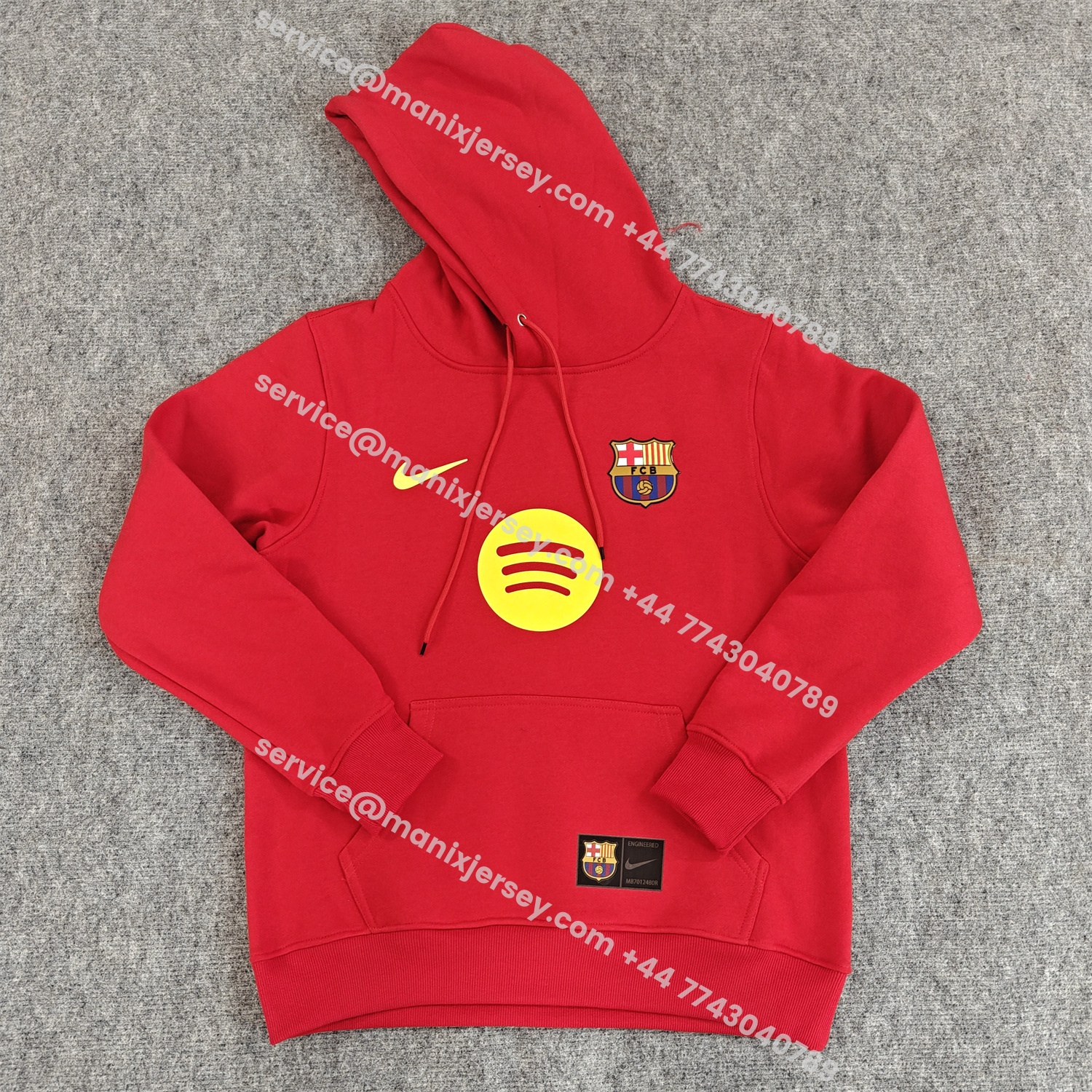ManixJersey.com | Barcelona 25-26 Big Logo Unisex Pullover Hoodie -Customize Name, Number and Patch | Worldwide Shipping