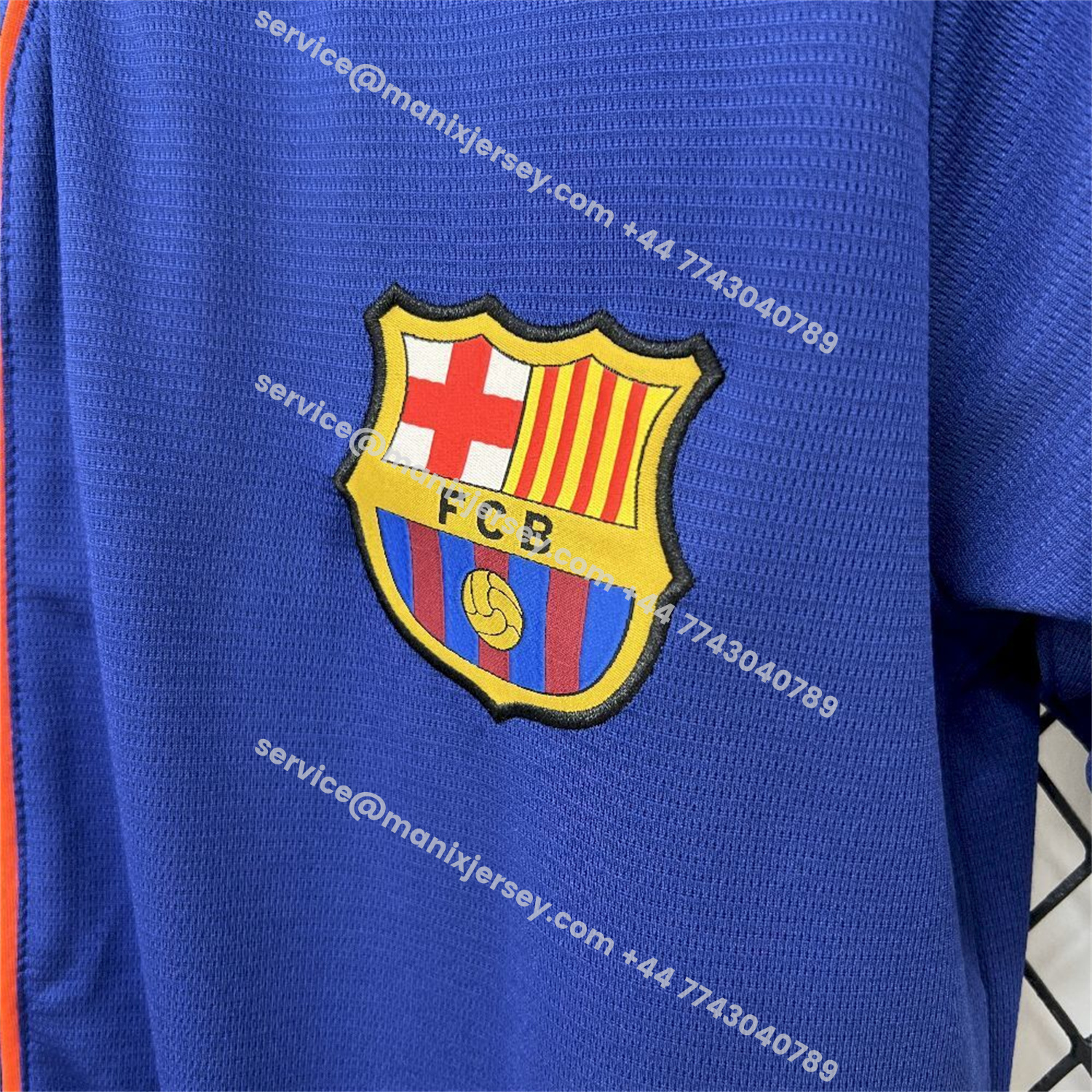 ManixJersey.com | Barcelona 25-26 Blue Baseball Jersey -Customize Name, Number and Patch | Worldwide Shipping