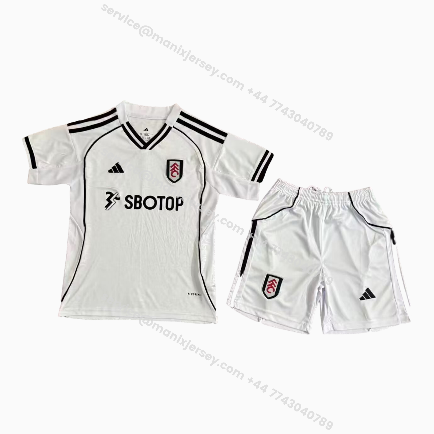 ManixJersey.com | Fulham 25-26 Home Kids Kit -Customize Name, Number and Patch | Worldwide Shipping