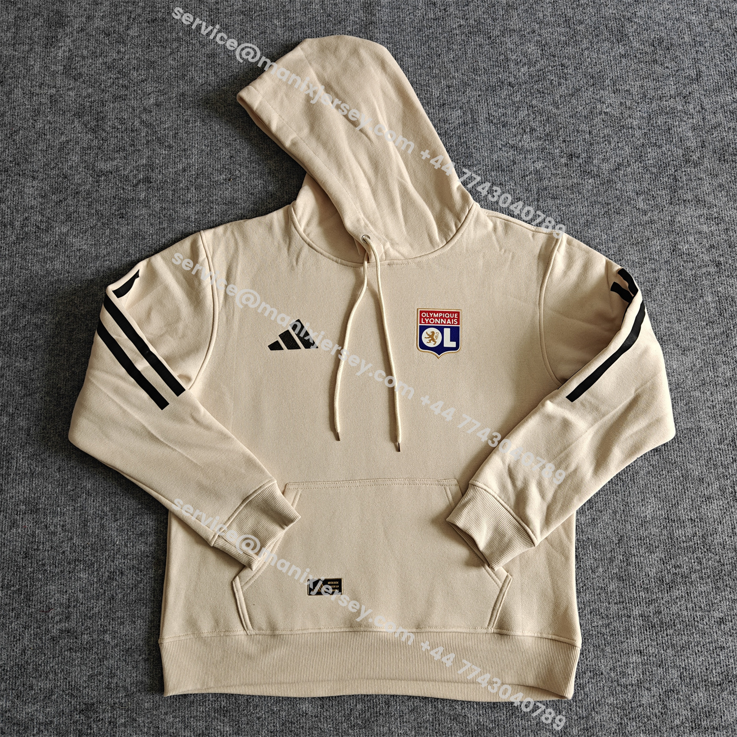 ManixJersey.com | Lyon 25-26 Home Unisex Pullover Hoodie -Customize Name, Number and Patch | Worldwide Shipping