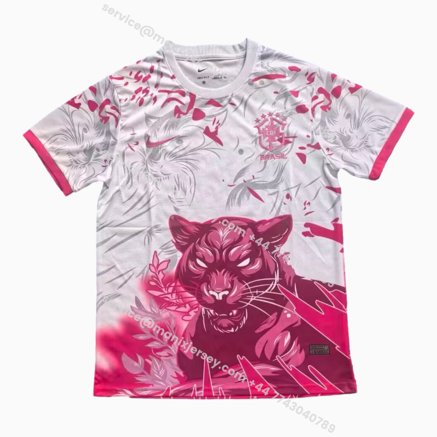 ManixJersey.com | Brazil 25-26 Leopard Red And White Jersey - Fans Version -Customize Name, Number and Patch | Worldwide Shipping