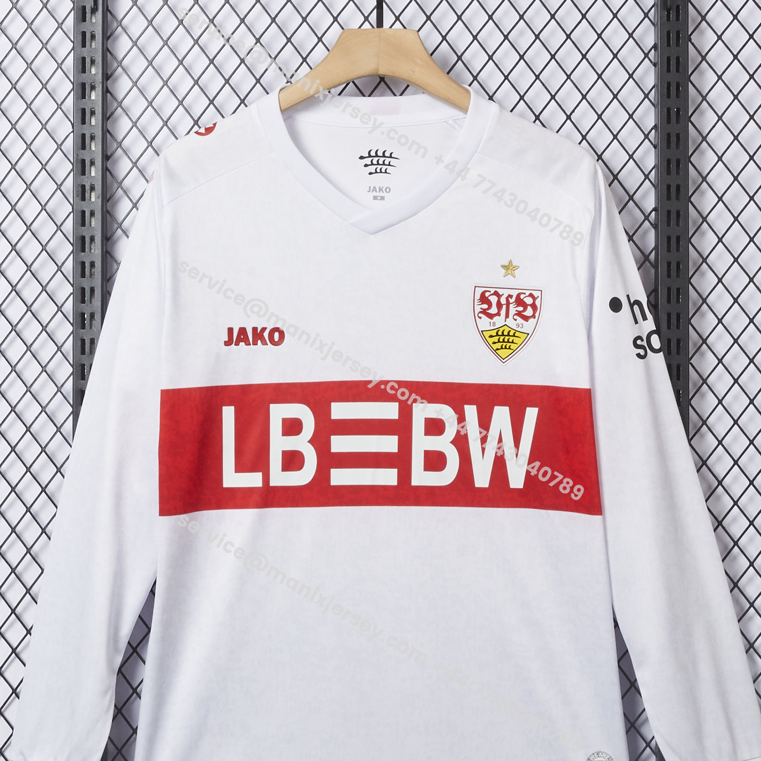 ManixJersey.com | VfB Stuttgart 25-26 European Home Long Sleeves Jersey - Fans Version -Customize Name, Number and Patch | Worldwide Shipping
