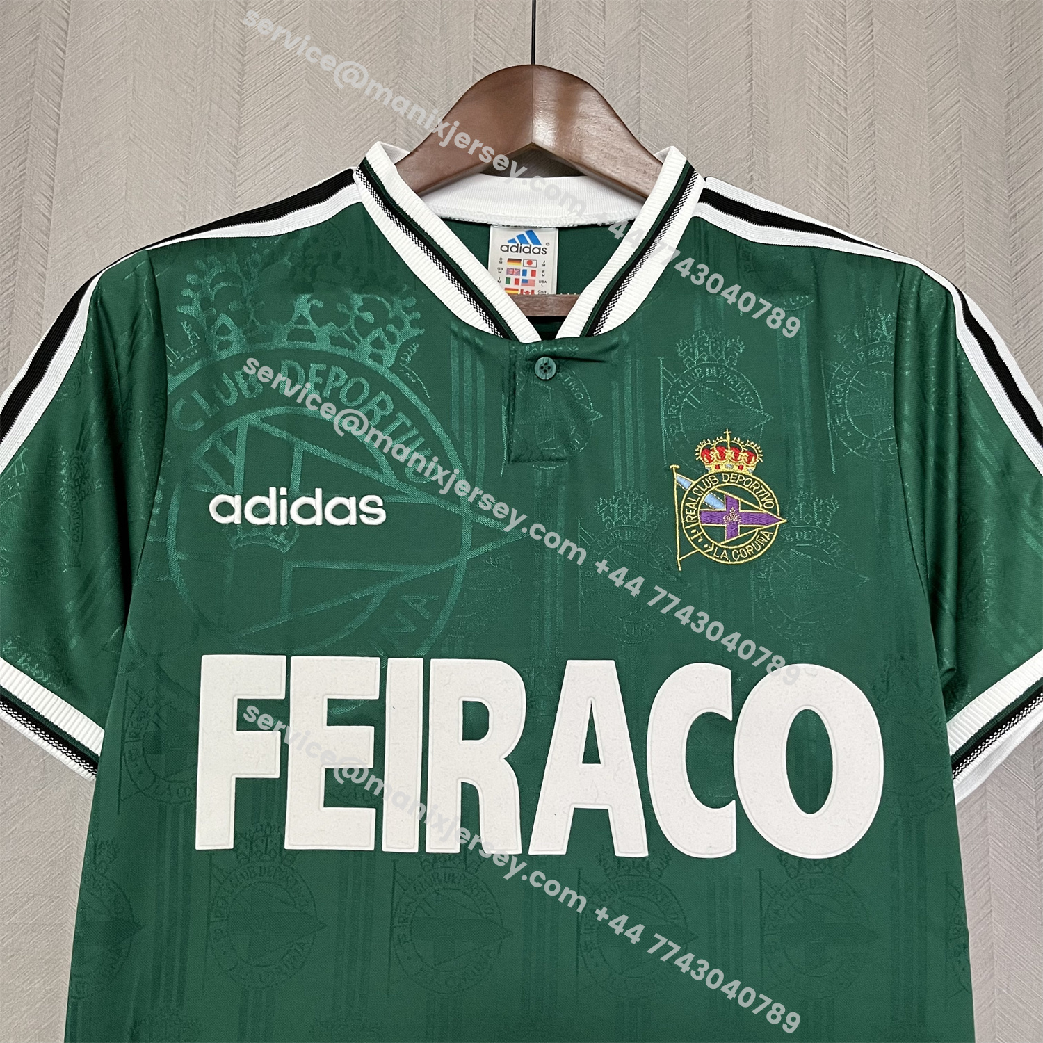 ManixJersey.com | Retro Deportivo de La Coruña 1999-00 Away Jersey -Customize Name, Number and Patch | Worldwide Shipping
