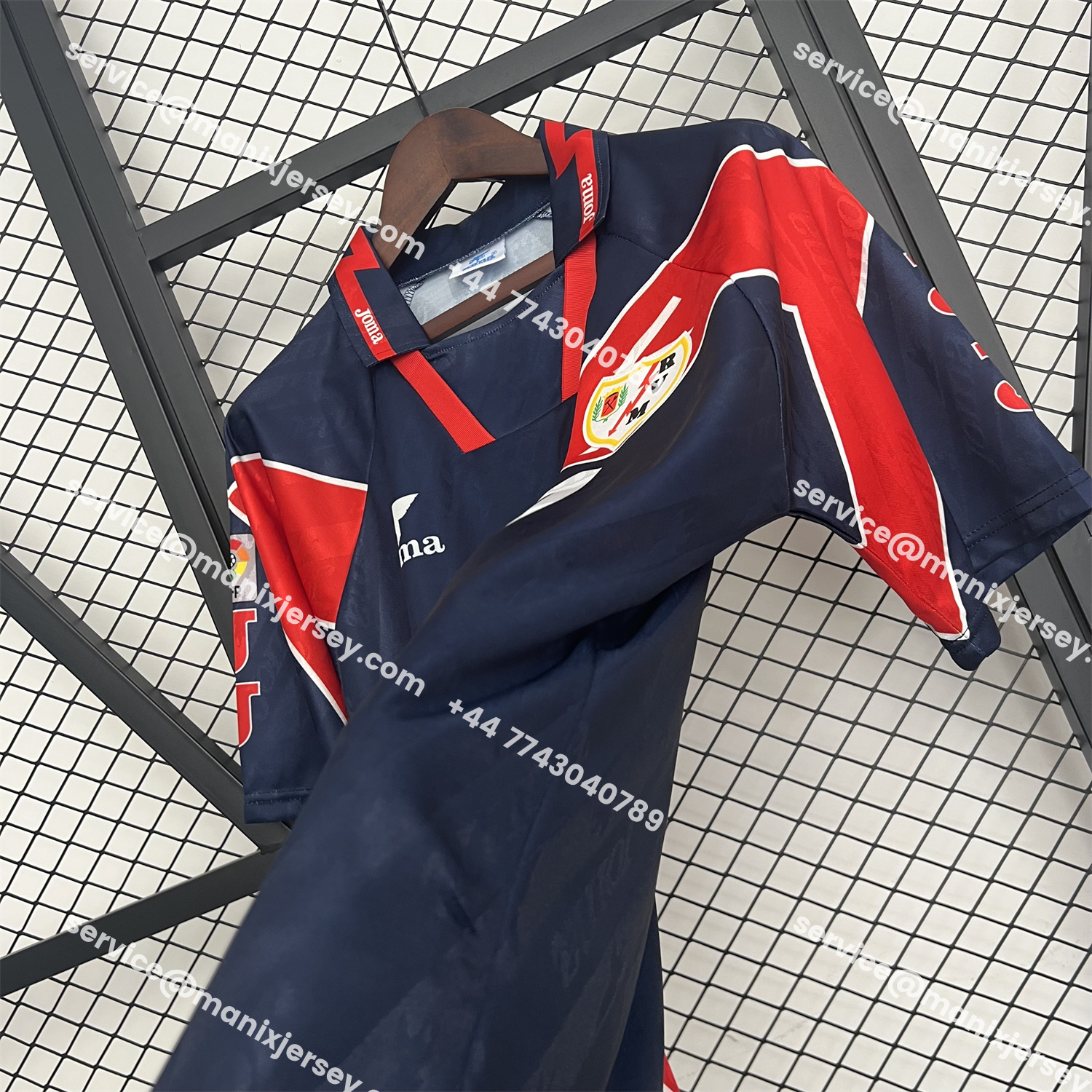 ManixJersey.com | Retro Rayo Vallecano 1997-98 Away Jersey -Customize Name, Number and Patch | Worldwide Shipping