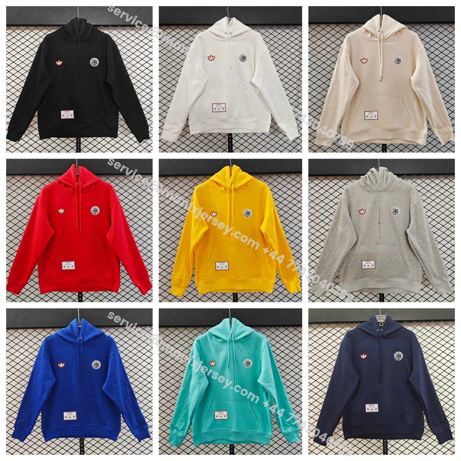 ManixJersey.com | Ajax 25-26 Originals Terrace Icon Unisex Pullover Hoodie -Customize Name, Number and Patch | Worldwide Shipping