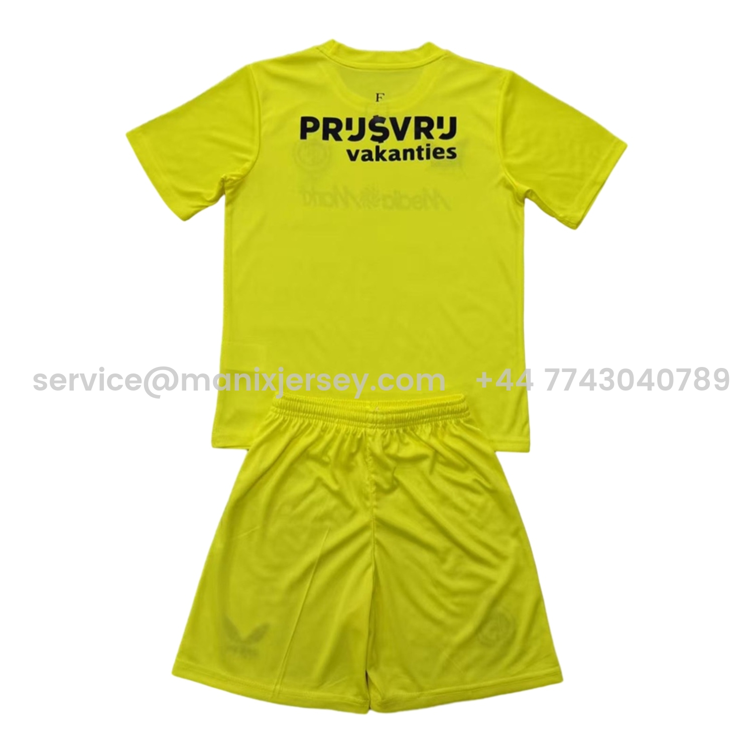 ManixJersey.com | Feyenoord 25-26 Yellow Goalkeeper Men's Adult Jersey Set - Fans Version -Customize Name, Number and Patch | Worldwide Shipping