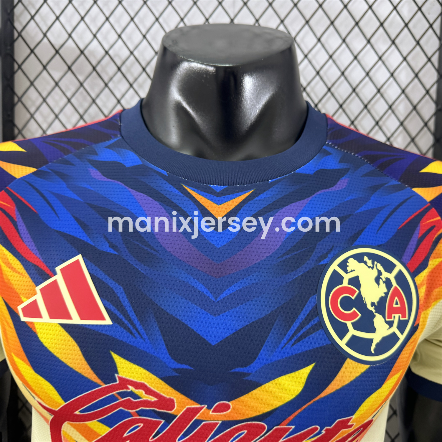 ManixJersey.com | Club América 25-26 Blue Neck Light Yellow Special Jersey - Player Version -Customize Name, Number and Patch | Worldwide Shipping