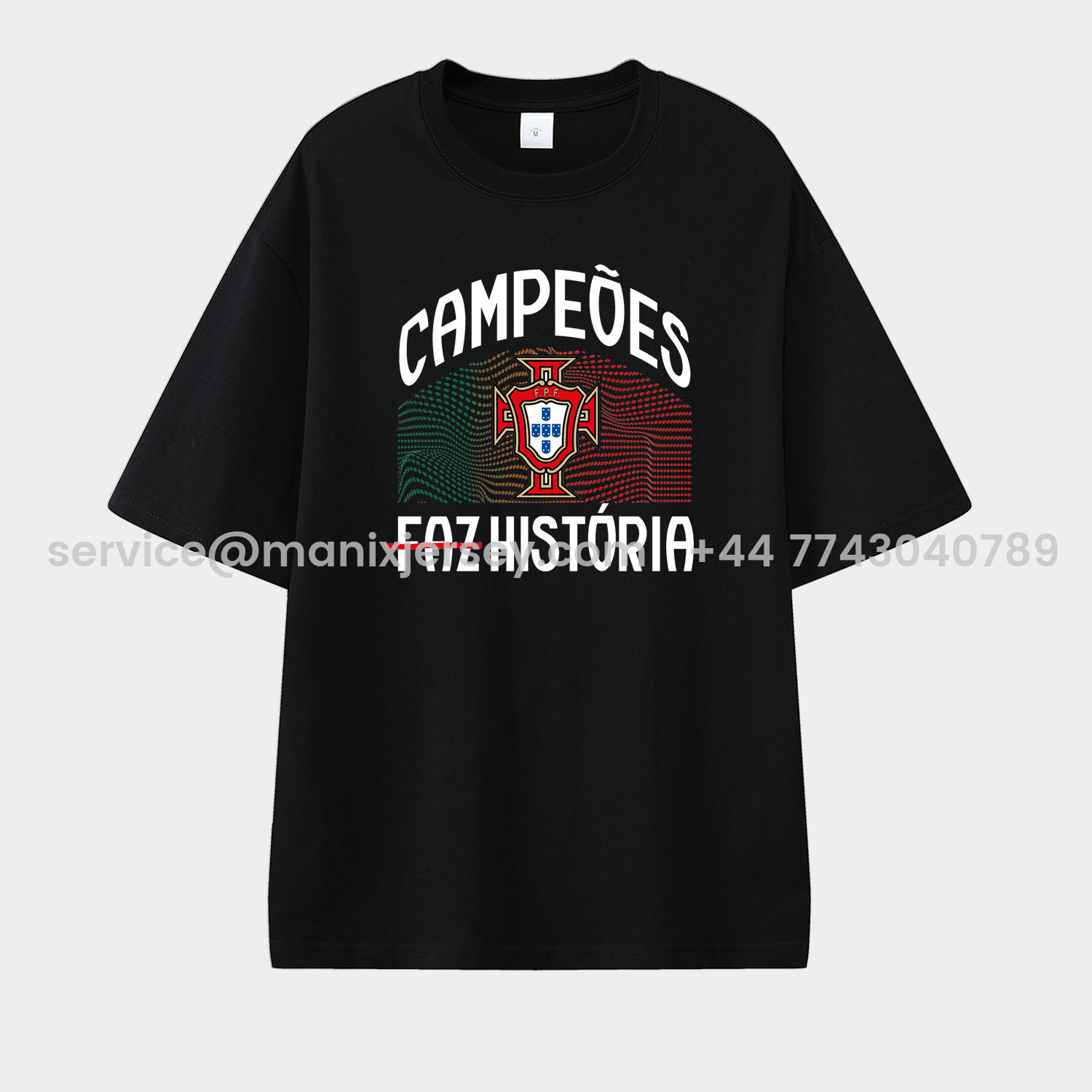 ManixJersey.com | Portugal UEFA Nations League Winner Unisex Pure Cotton T-shirt -Customize Name, Number and Patch | Worldwide Shipping