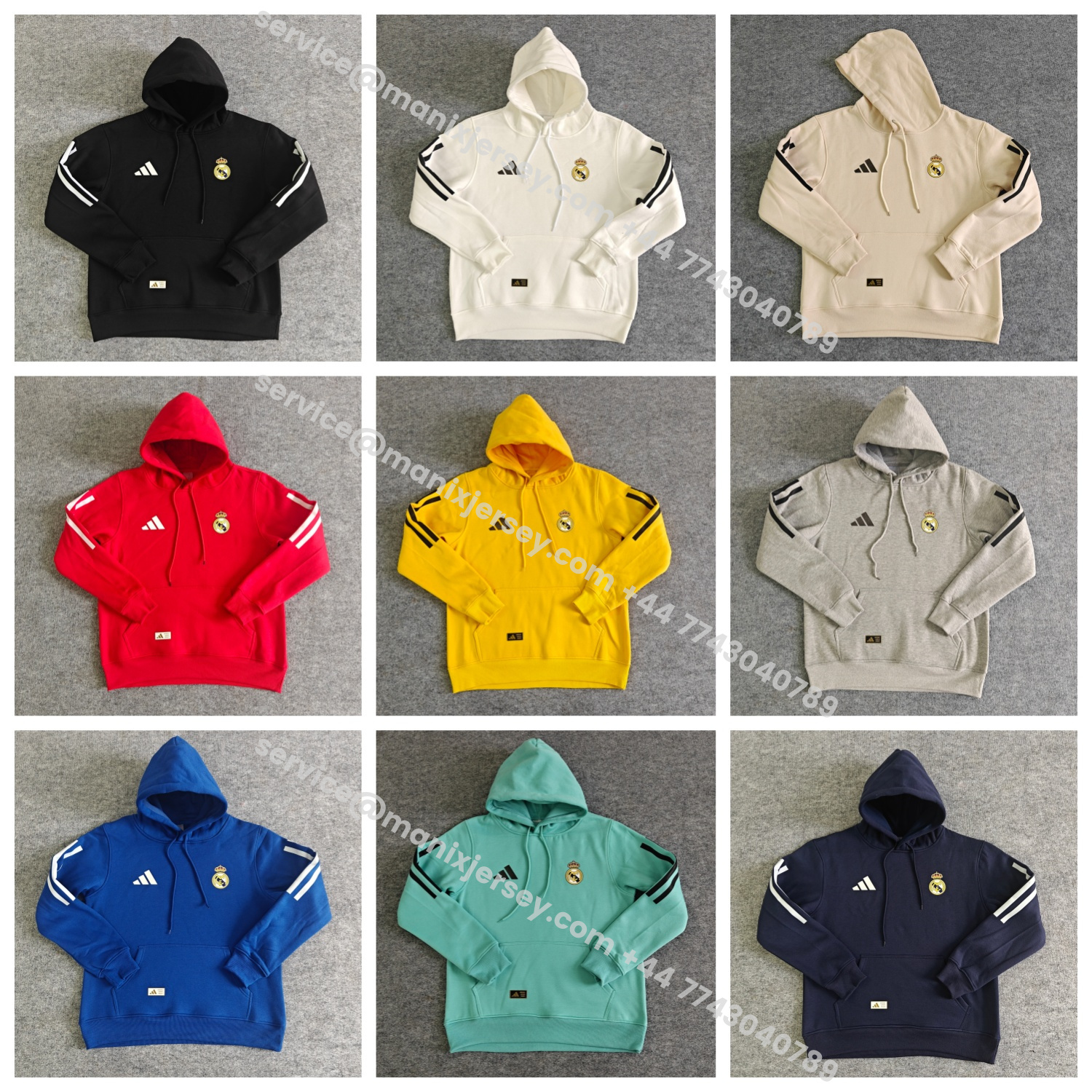 ManixJersey.com | Real Madrid 25-26 Home Unisex Pullover Hoodie -Customize Name, Number and Patch | Worldwide Shipping