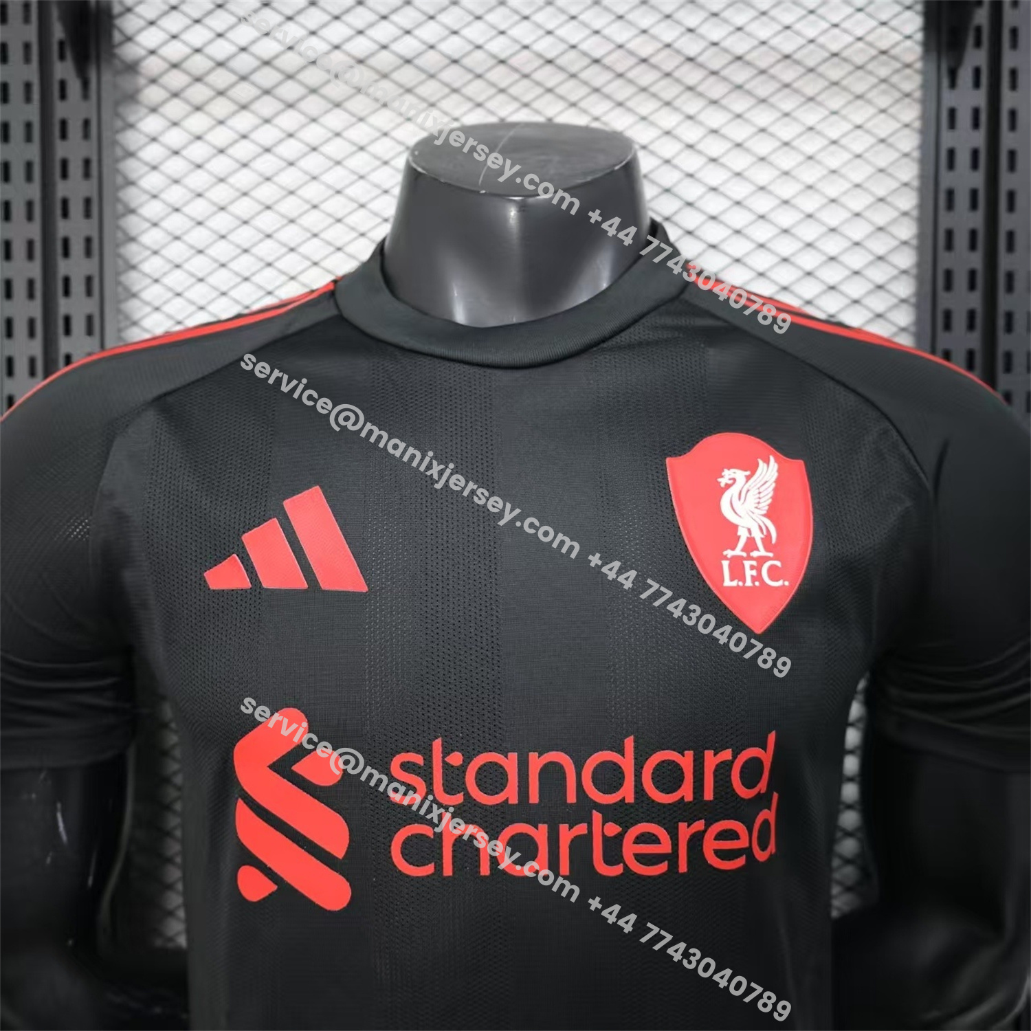 ManixJersey.com | Liver.pool 25-26 Black Special Whit Red Sponsor Jersey - Player Version -Customize Name, Number and Patch | Worldwide Shipping