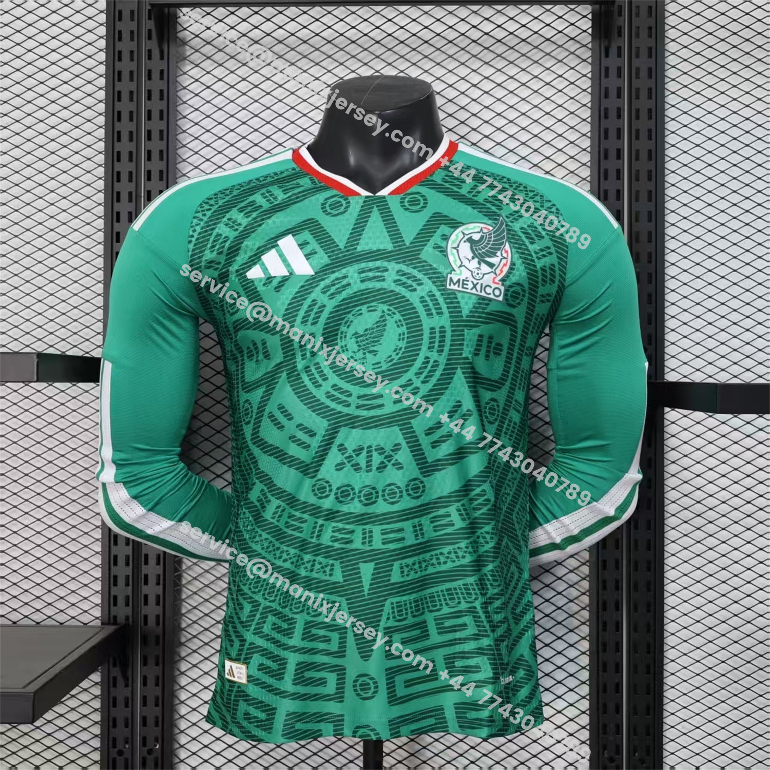 ManixJersey.com | Mexico 25-26 Home Long Sleeves Jersey (Leaked Version) - Player Version -Customize Name, Number and Patch | Worldwide Shipping