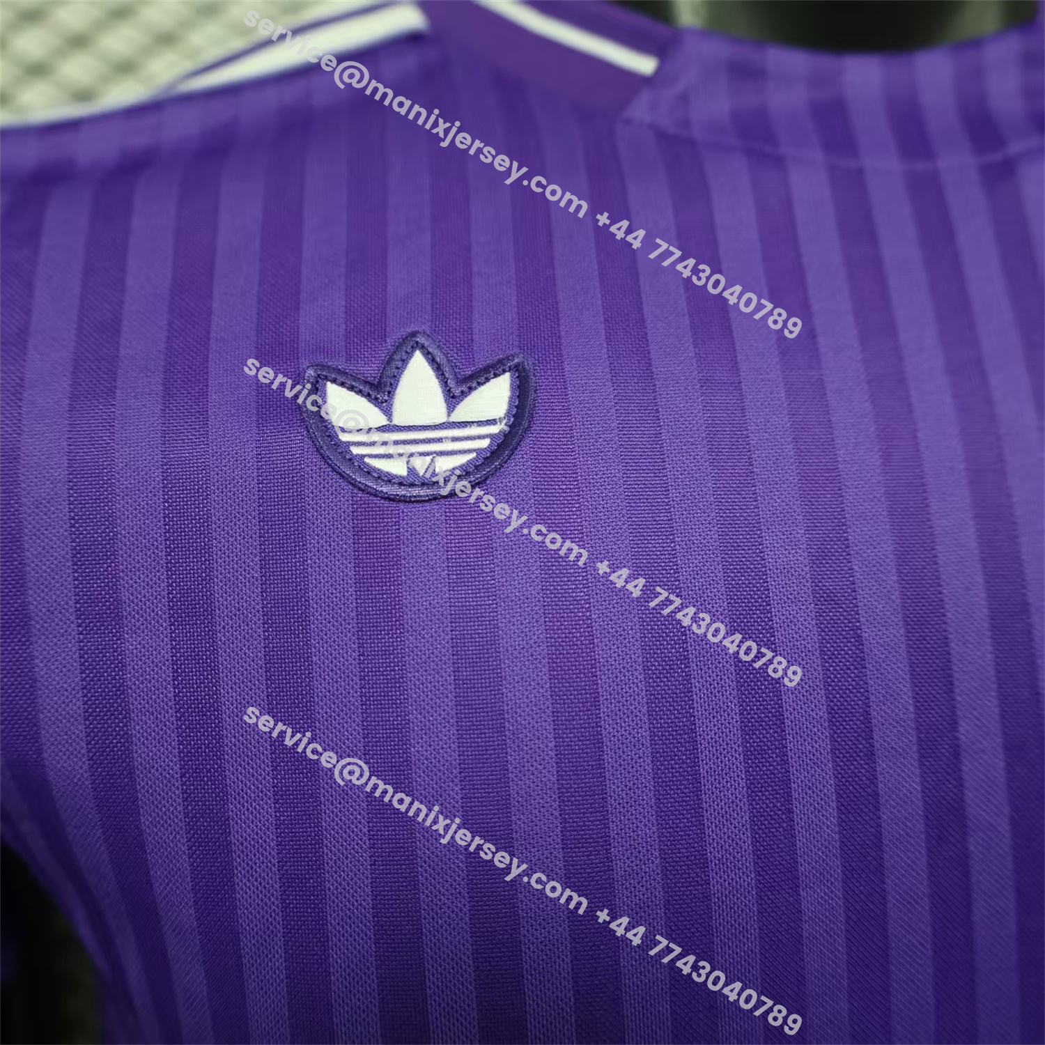 ManixJersey.com | Real Madrid 25-26 Icon Range Trefoil Purple Travel Jersey - Player Version -Customize Name, Number and Patch | Worldwide Shipping