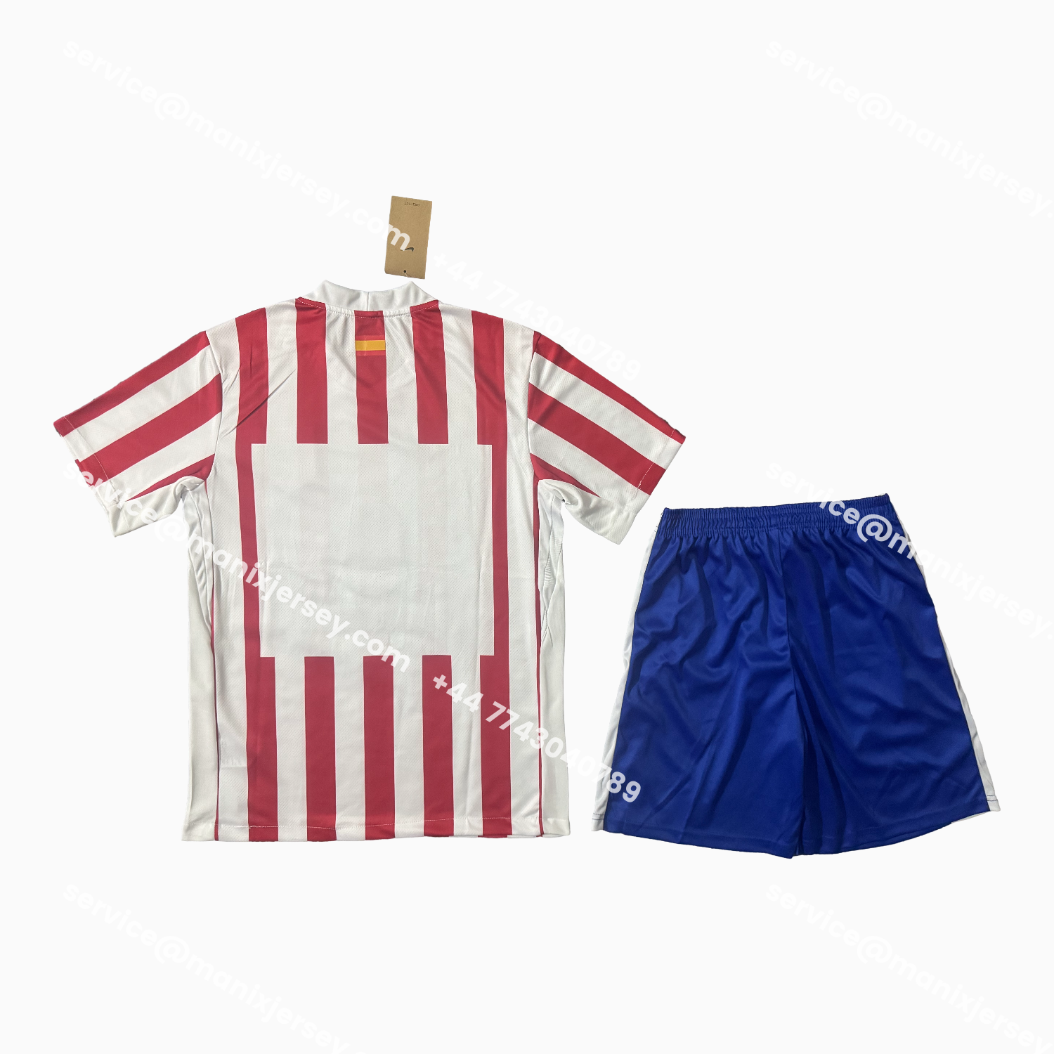 ManixJersey.com | Atletico Madrid 25-26 Home Men's Adult Jersey Set - Fans Version -Customize Name, Number and Patch | Worldwide Shipping