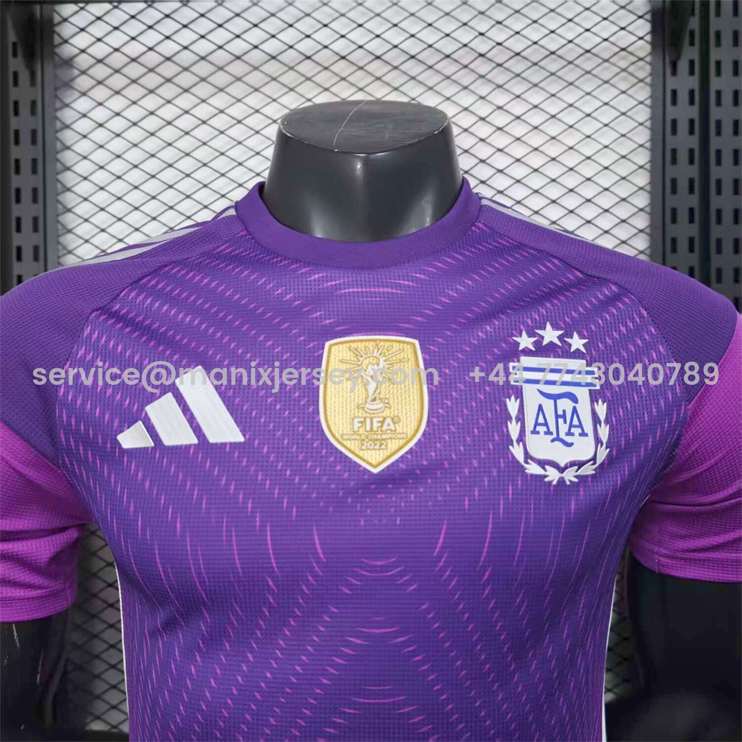 ManixJersey.com | Argentina 25-26 Purple Goalkeeper Jersey - Player Version -Customize Name, Number and Patch | Worldwide Shipping