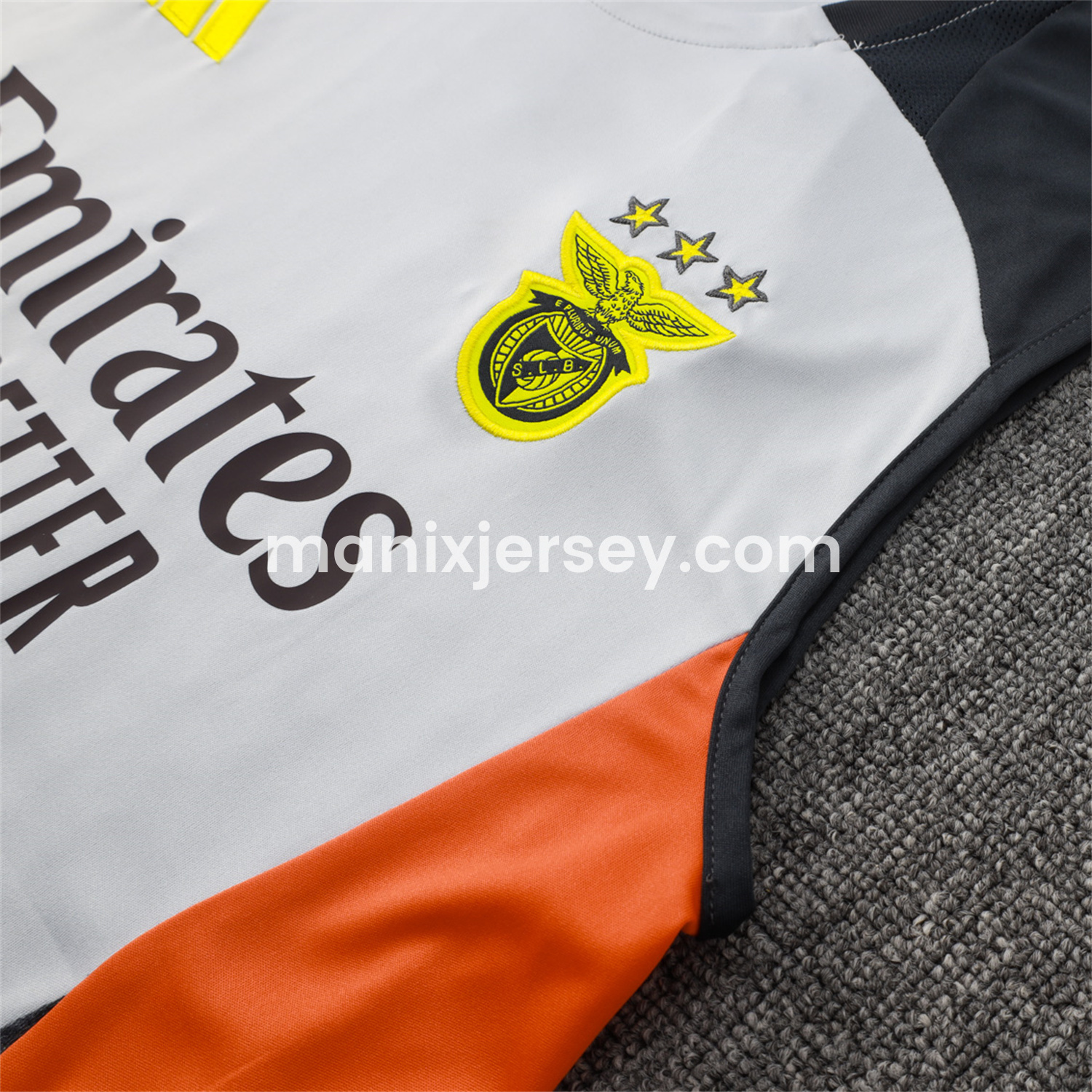 ManixJersey.com | Benfica 25-26 Vest Training Set - Grey Vest and Deep Grey Shorts -Customize Name, Number and Patch | Worldwide Shipping