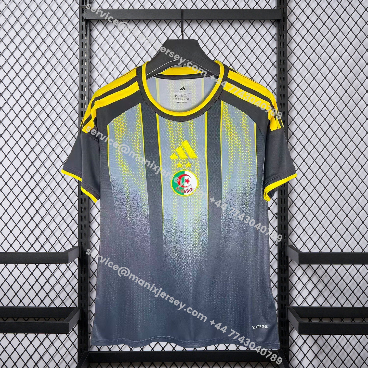 ManixJersey.com | Algeria 2026 Training Grey Jersey - Fans Version -Customize Name, Number and Patch | Worldwide Shipping