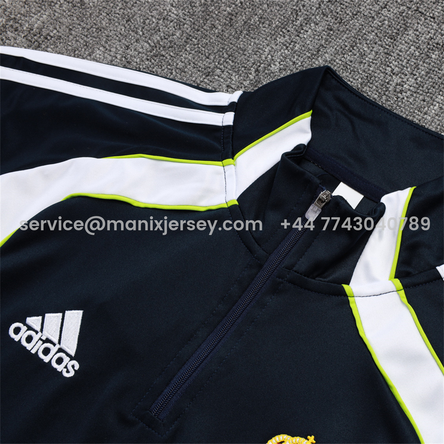 ManixJersey.com | Real Madrid 25-26 Long Sleeve Training Set - Deep Blue Urban Purist Style -Customize Name, Number and Patch | Worldwide Shipping