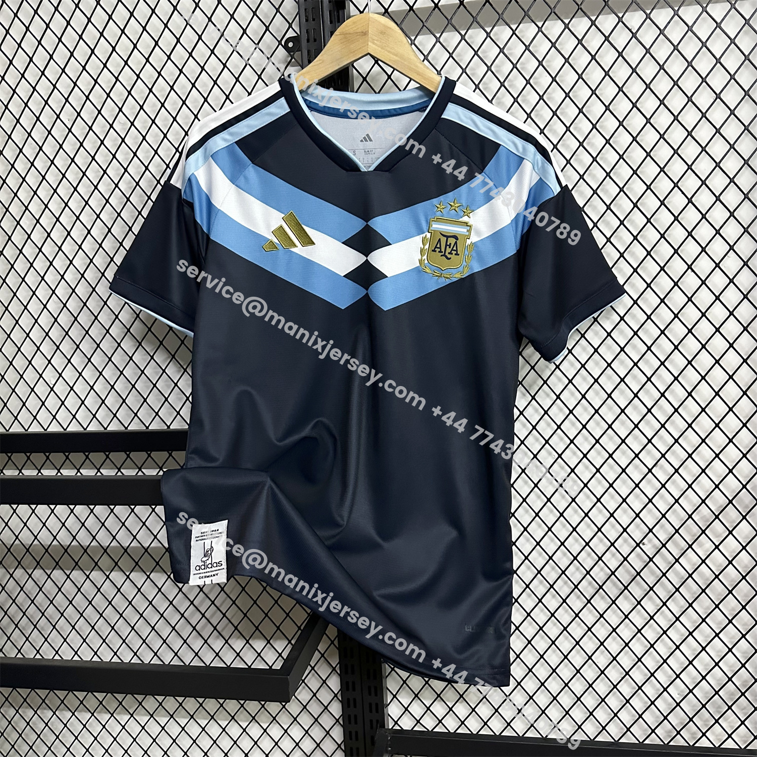 ManixJersey.com | Argentina 2026 Blue Shoulder Stripes Special Jersey - Fans Version -Customize Name, Number and Patch | Worldwide Shipping