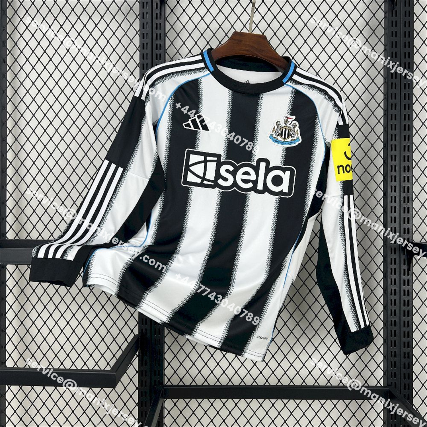 ManixJersey.com | Newcastle United 25-26 Home Long Sleeves Jersey - Fans Version -Customize Name, Number and Patch | Worldwide Shipping