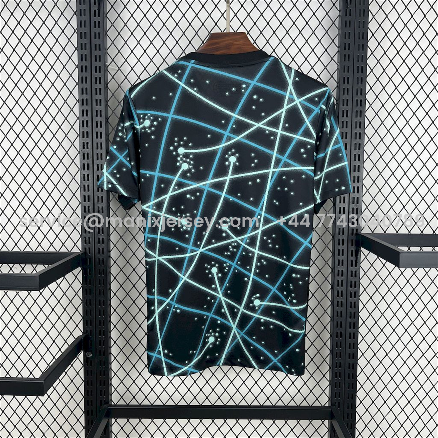 ManixJersey.com | Inter Milan 25-26 Blue Lines Black Pre-Match Training Jersey - Fans Version -Customize Name, Number and Patch | Worldwide Shipping