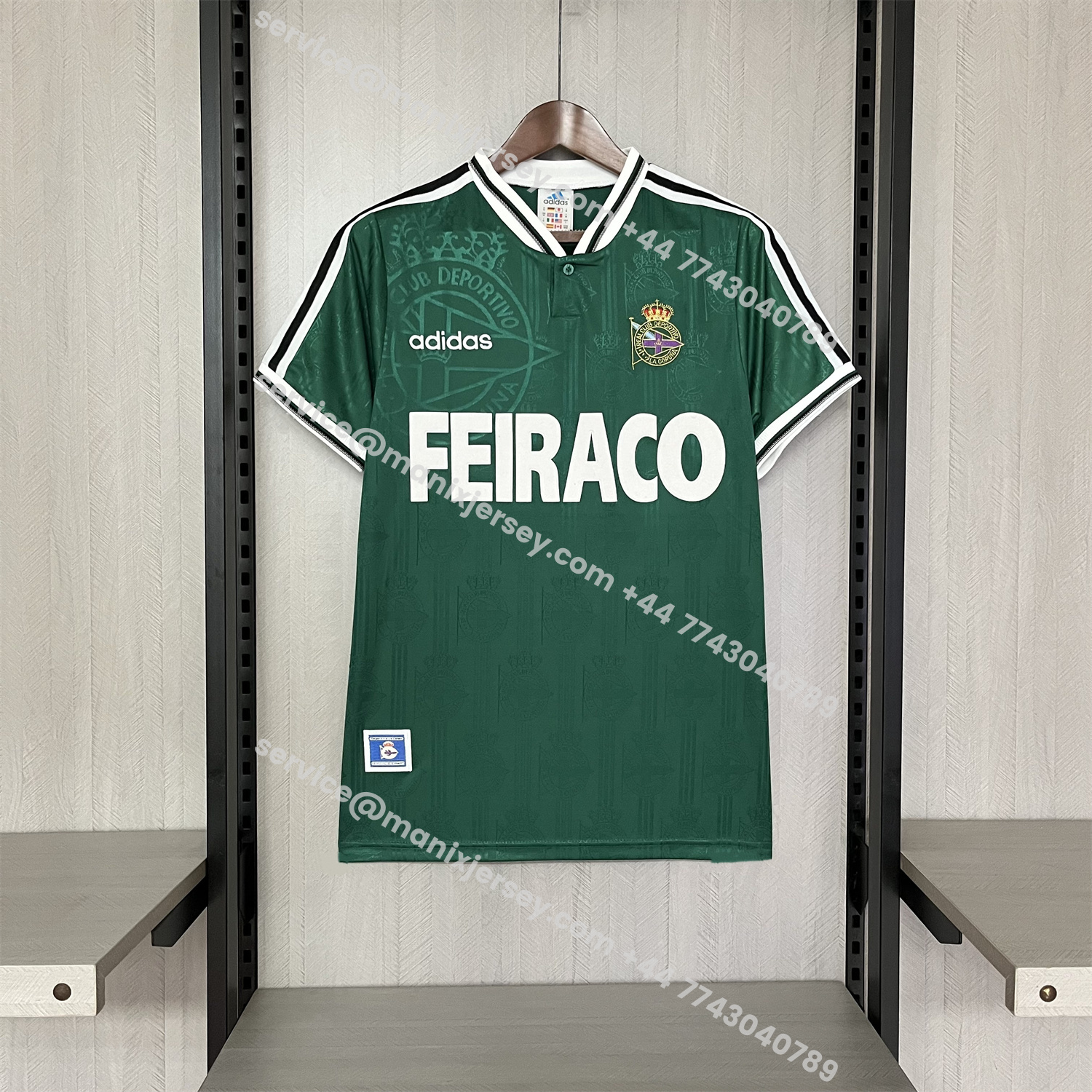 ManixJersey.com | Retro Deportivo de La Coruña 1999-00 Away Jersey -Customize Name, Number and Patch | Worldwide Shipping